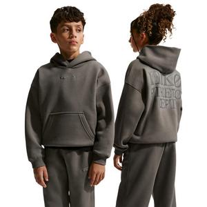 Nike Big Kids' Sportswear Club Fleece Oversized Hoodie - Dark Grey