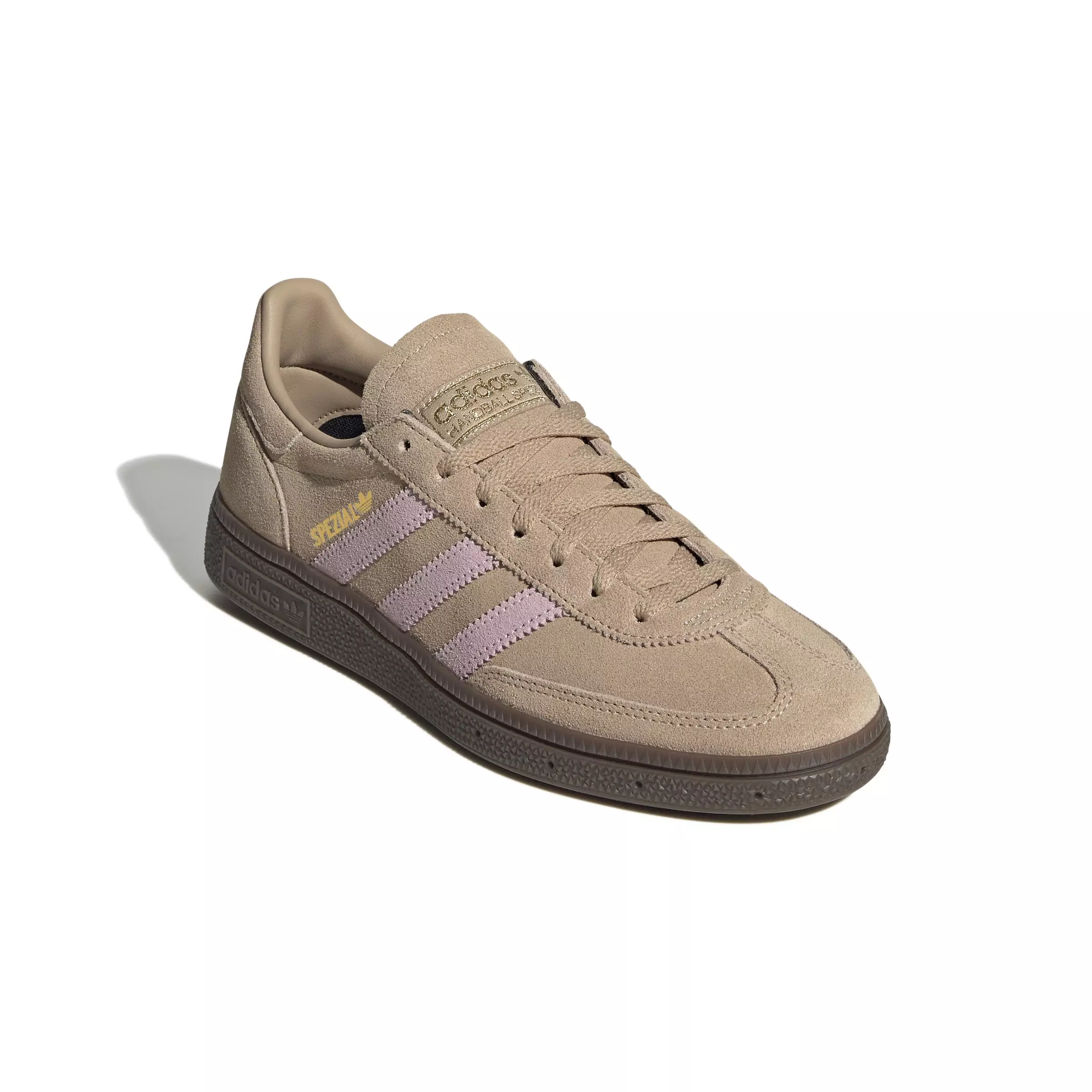 adidas Originals Handball Spezial "Warm Sandstone/Clear Pink/Gum 5" Women's Shoe - SANDSTONE/PINK/GUM