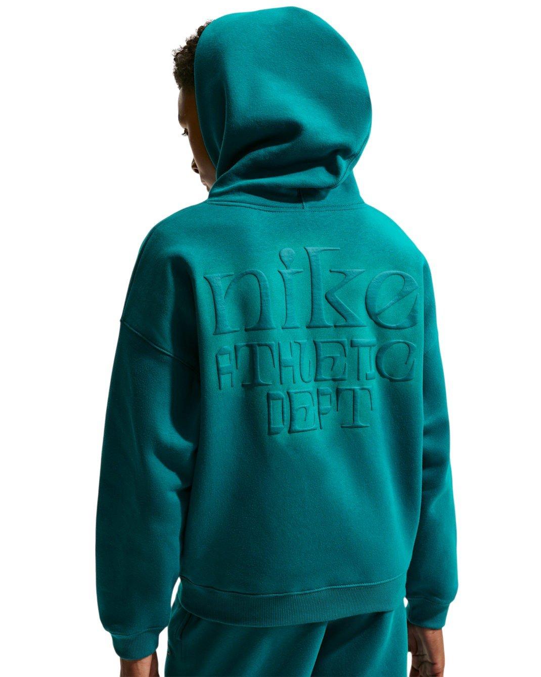 Nike Big Kids' Sportswear Club Fleece Oversized Hoodie - Teal - TEAL Thumbnail View 4