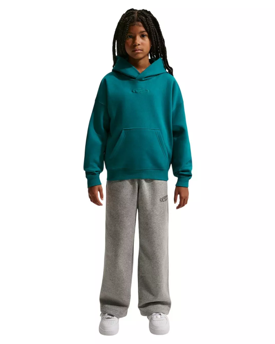 Nike Big Kids' Sportswear Club Fleece Oversized Hoodie - Teal - TEAL