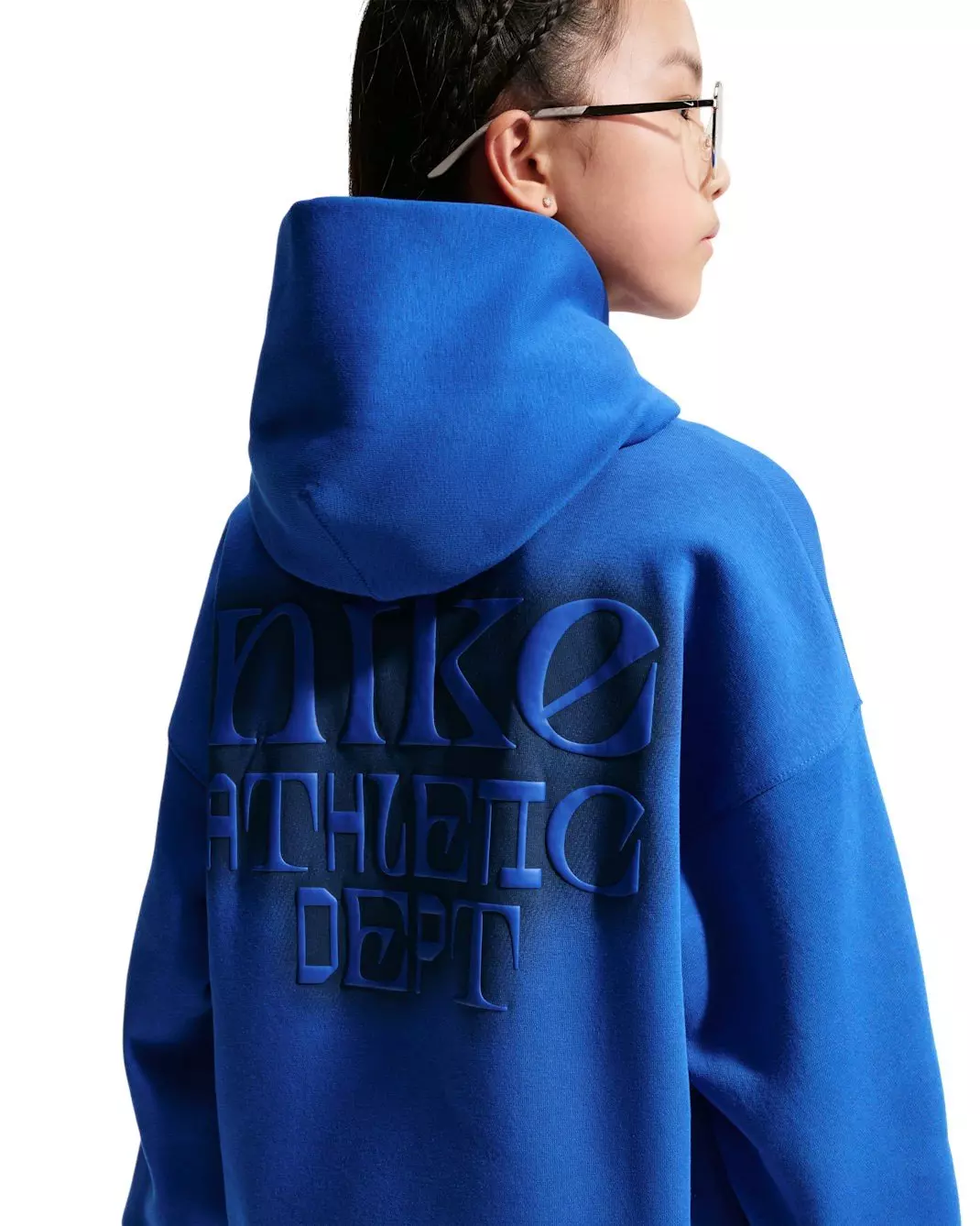 Nike Big Kids' Sportswear Club Fleece Oversized Hoodie - Blue - BLUE