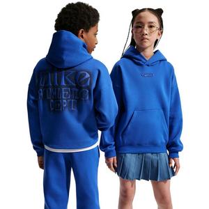 Nike Big Kids' Sportswear Club Fleece Oversized Hoodie - Blue
