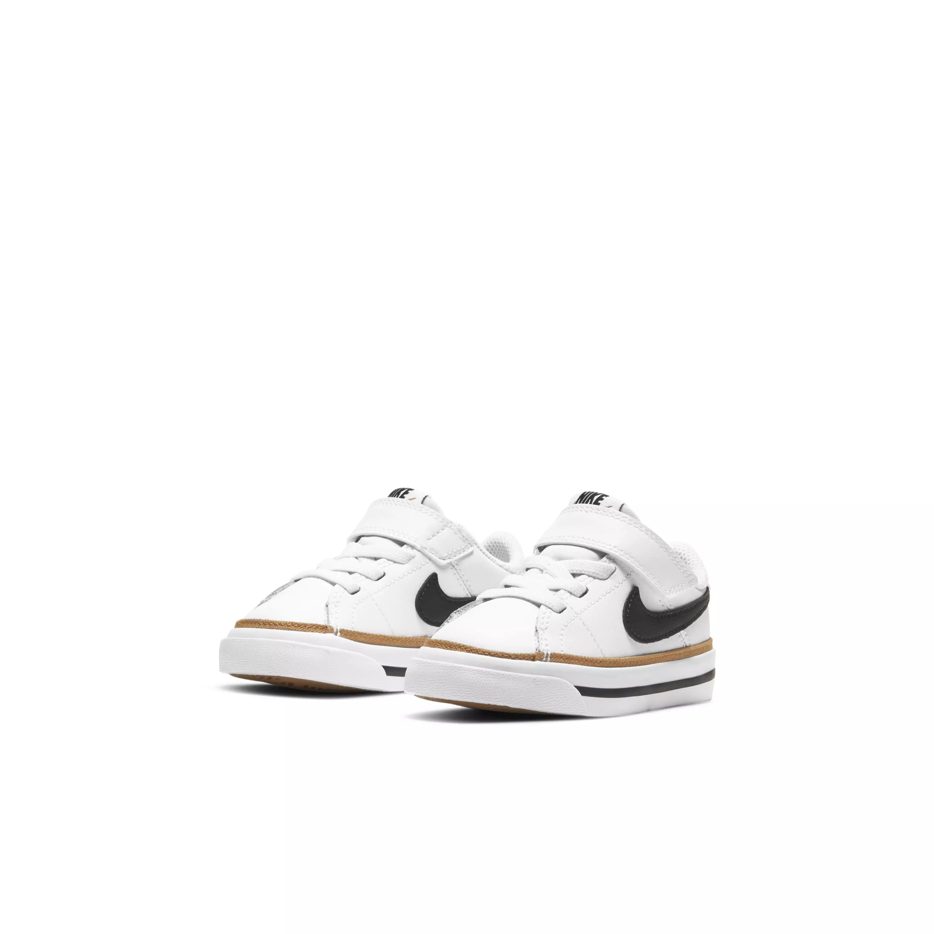 Nike Court Legacy "White/Desert Ochre/Gum Light Brown/Black" Toddler Girls' Shoe - WHITE/DESERT/LT BROWN/BLACK