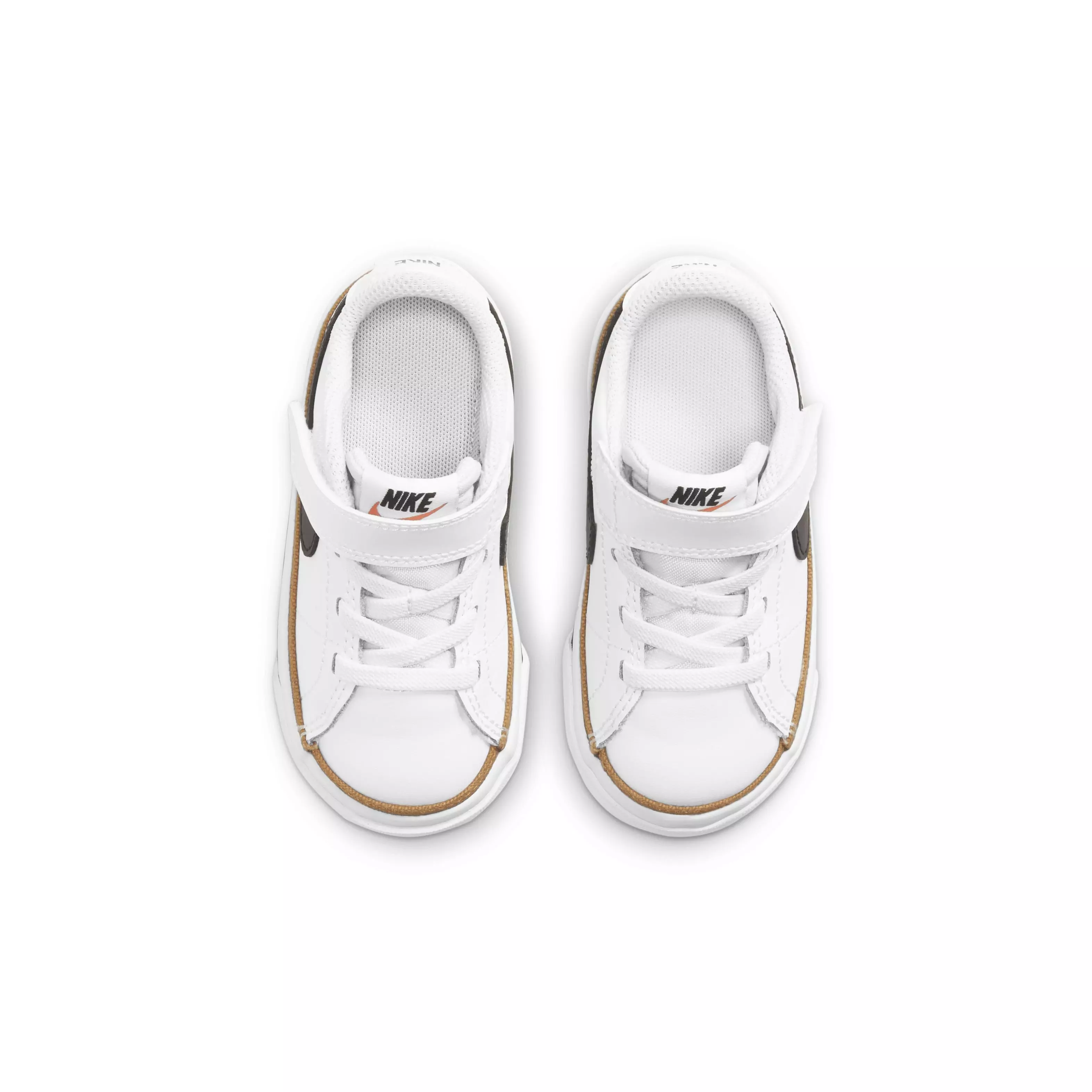 Nike Court Legacy "White/Desert Ochre/Gum Light Brown/Black" Toddler Girls' Shoe - WHITE/DESERT/LT BROWN/BLACK