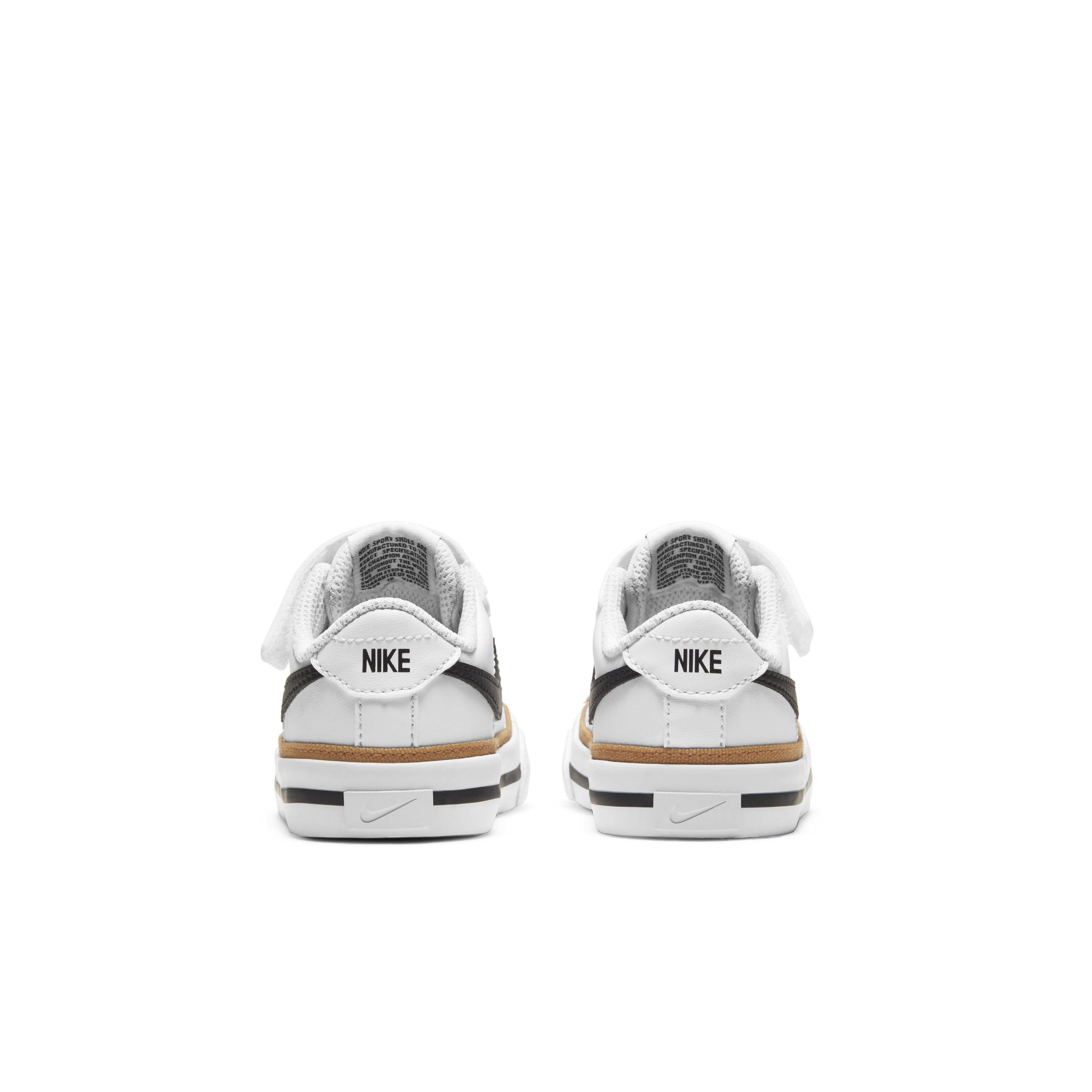 Nike Court Legacy Toddler Girls' "White/Desert Ochre/Gum Light Brown/Black" Shoe