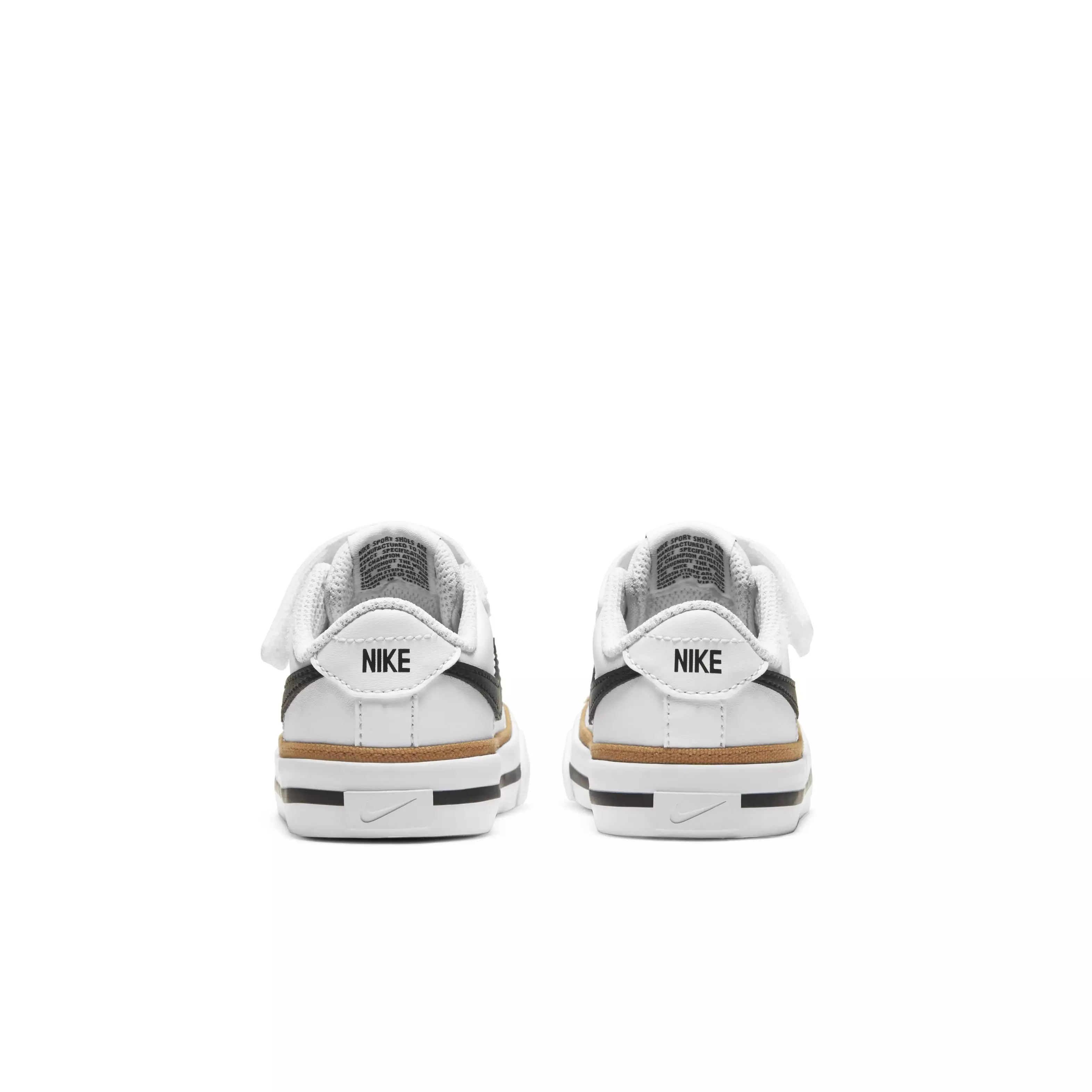 Nike Court Legacy "White/Desert Ochre/Gum Light Brown/Black" Toddler Girls' Shoe - WHITE/DESERT/LT BROWN/BLACK