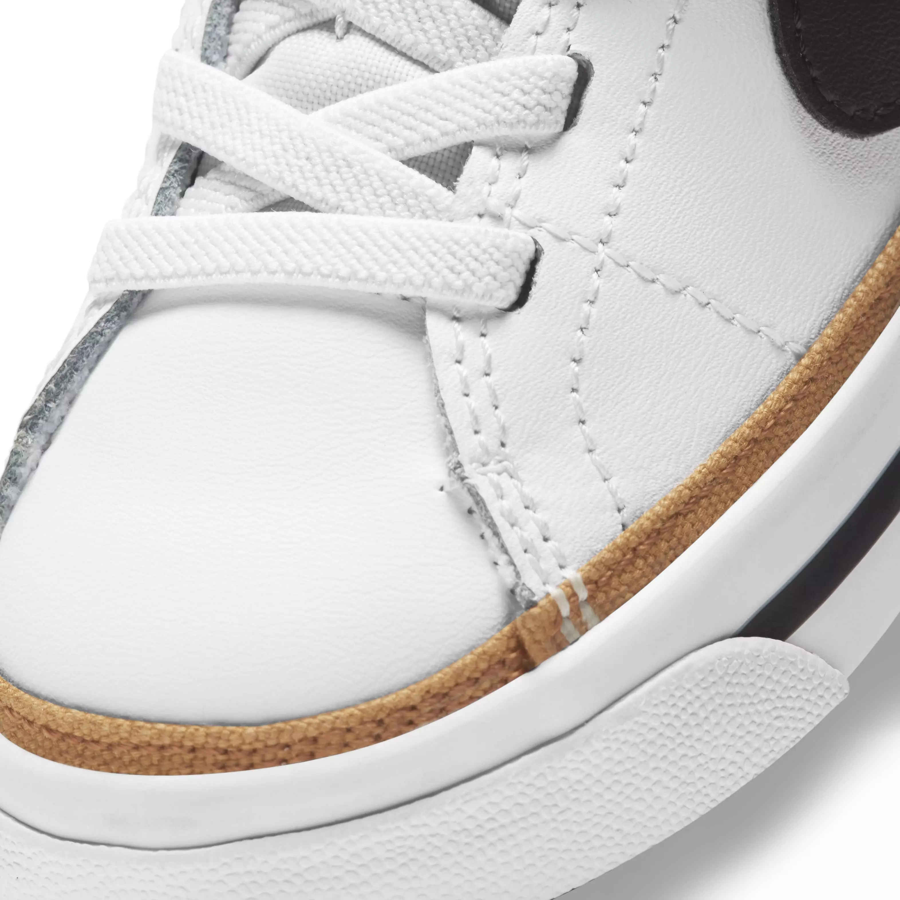 Nike Court Legacy "White/Desert Ochre/Gum Light Brown/Black" Toddler Girls' Shoe - WHITE/DESERT/LT BROWN/BLACK