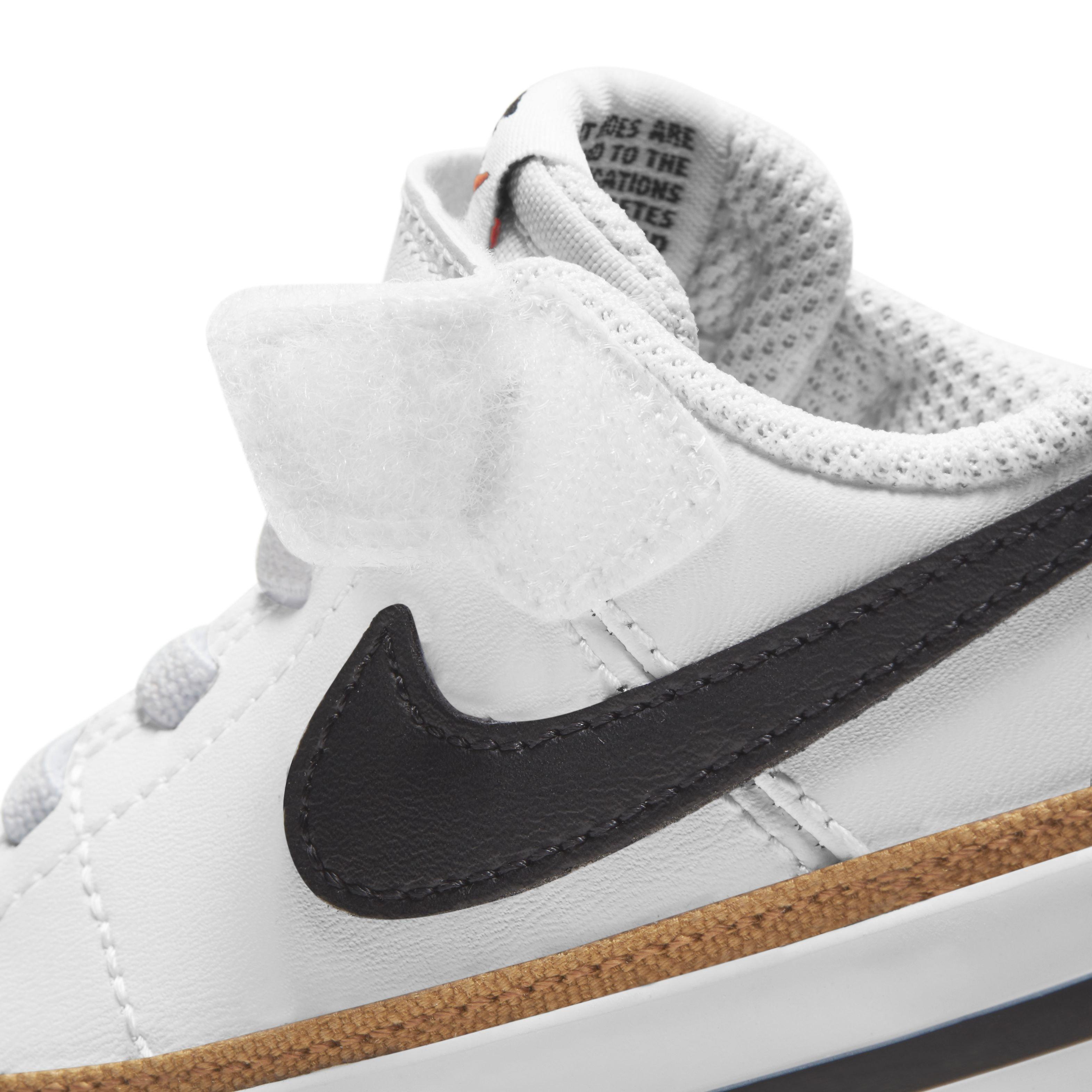 Nike Court Legacy Toddler Girls' "White/Desert Ochre/Gum Light Brown/Black" Shoe