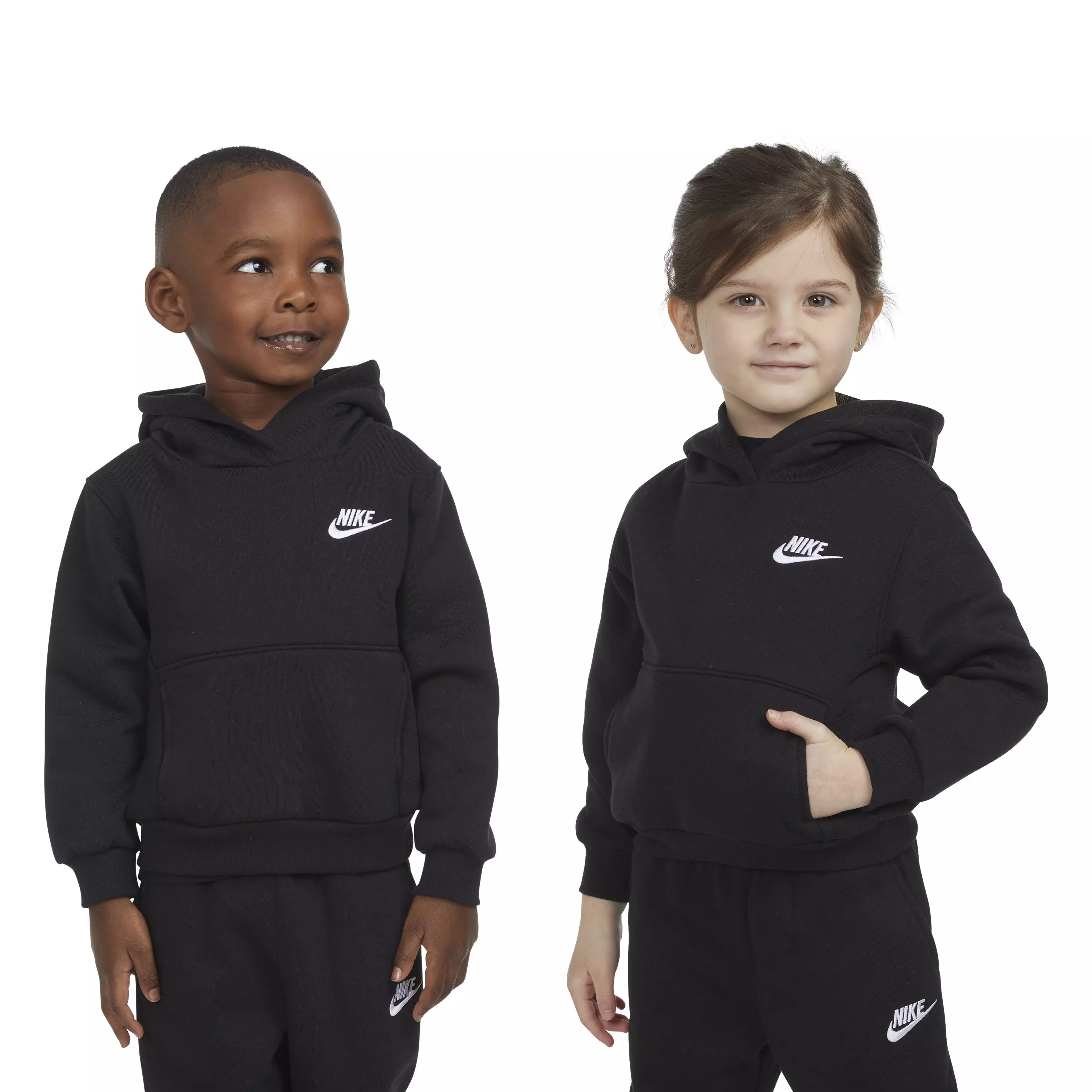 Nike Toddler Sportswear Club Fleece Pullover Hoodie -Black - BLACK