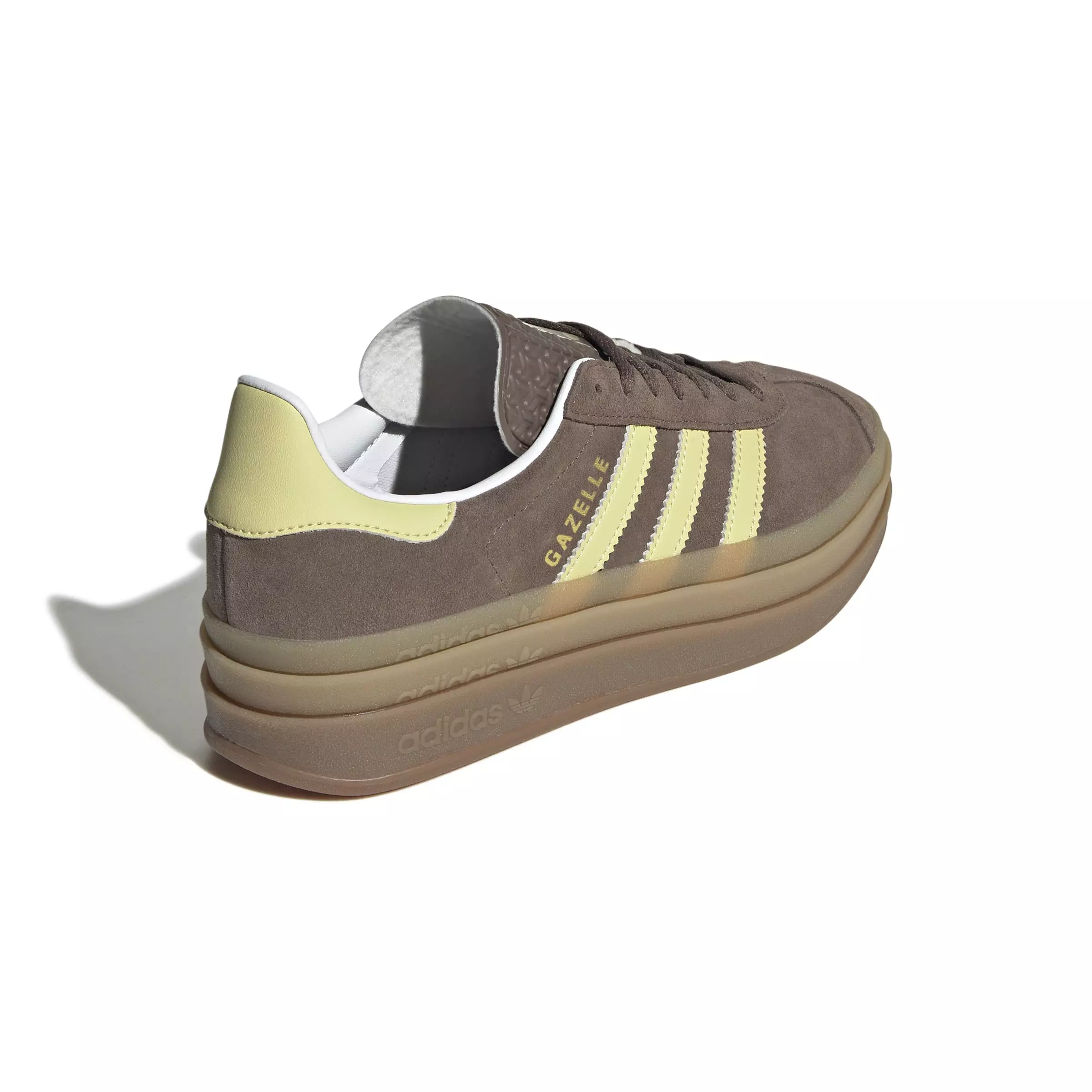 adidas Originals Gazelle Bold "Earth Strata/Powder Yellow/Ftwr White" Women's Shoe - STRATA/YELLOW/WHITE