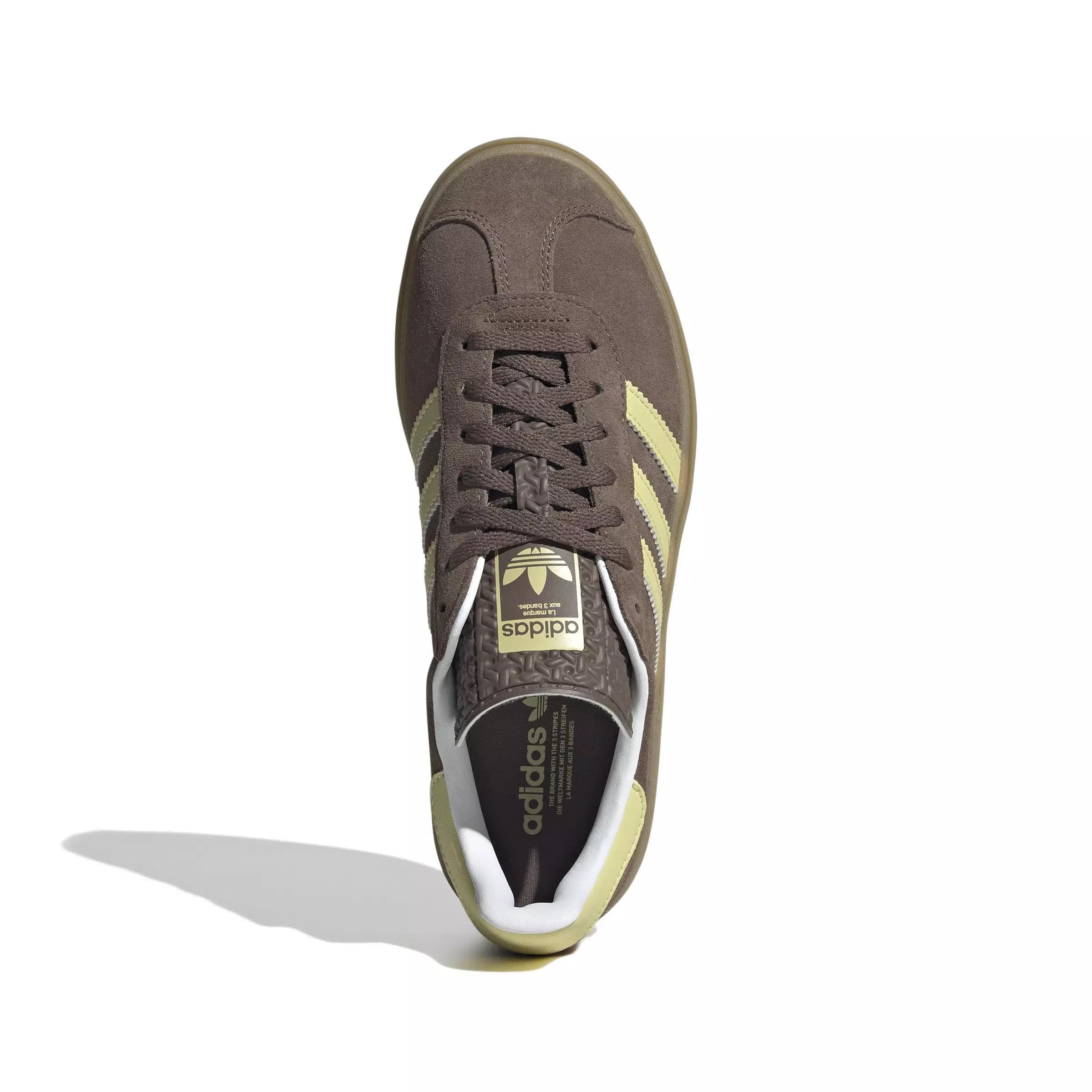 adidas Originals Gazelle Bold "Earth Strata/Powder Yellow/Ftwr White" Women's Shoe - STRATA/YELLOW/WHITE