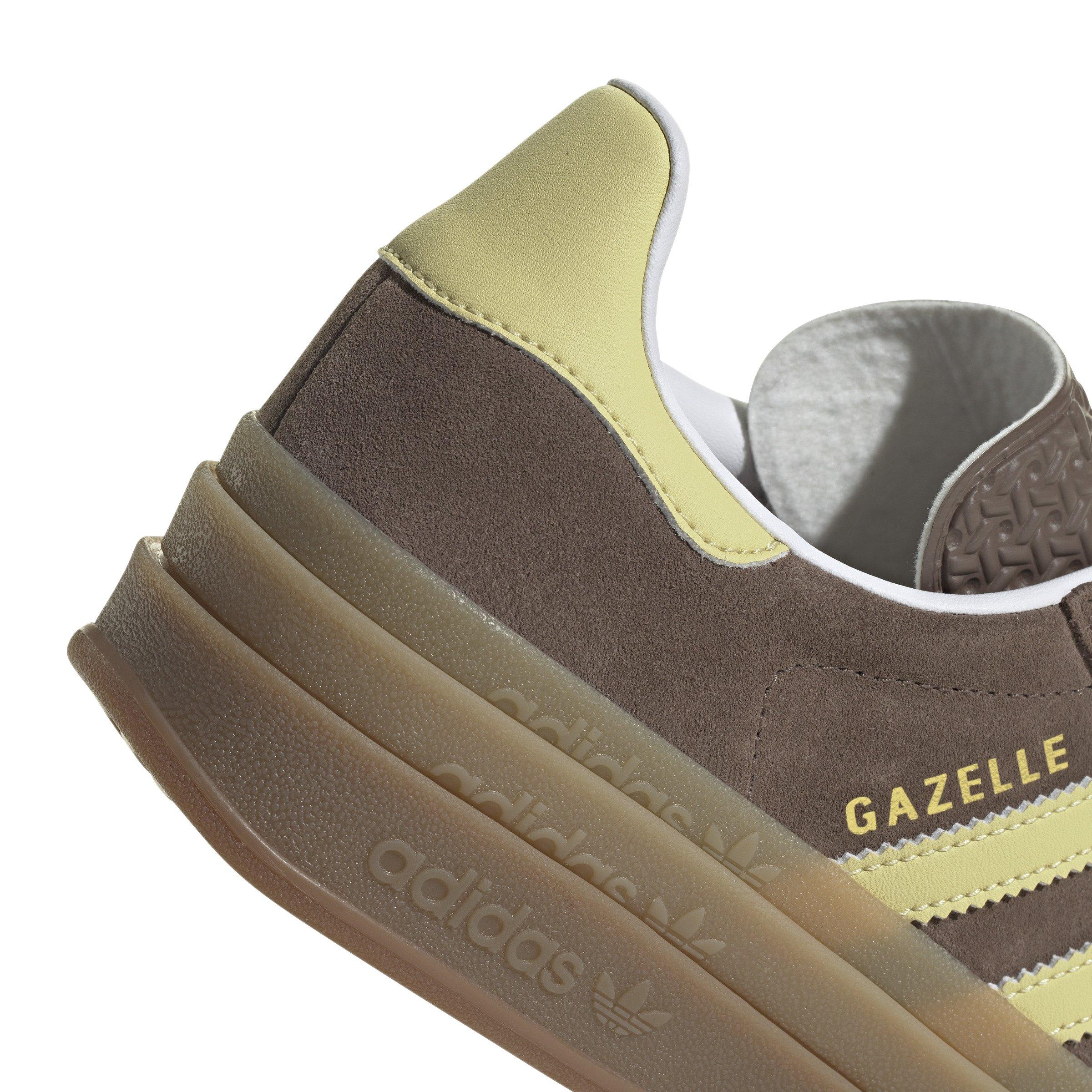 adidas Originals Gazelle Bold "Earth Strata/Powder Yellow/Ftwr White" Women's Shoe - STRATA/YELLOW/WHITE Thumbnail View 7