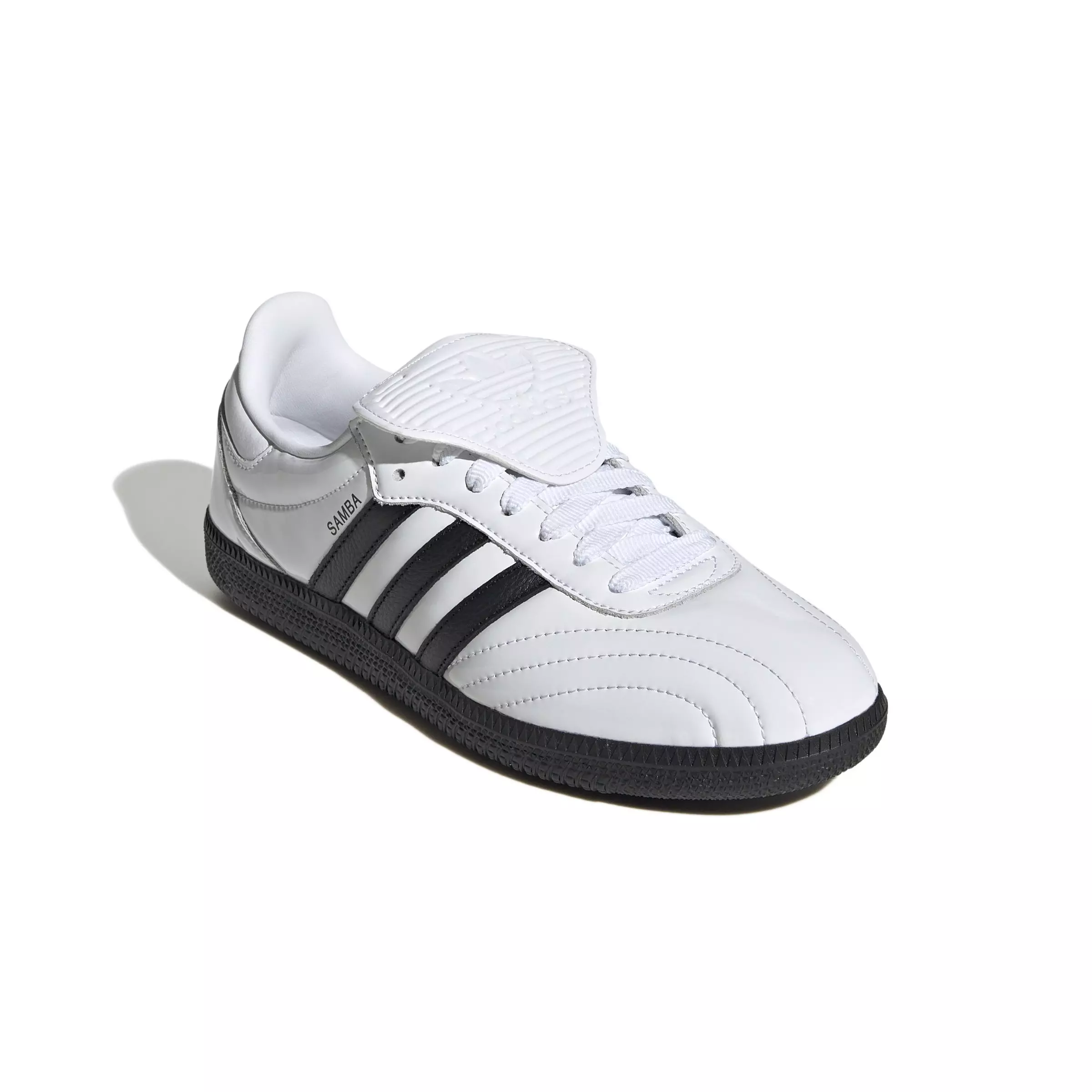 adidas Originals Samba Long Tongue "Ftwr White/Core Black/Ftwr White" Women's Shoe - WHITE/BLACK/WHITE