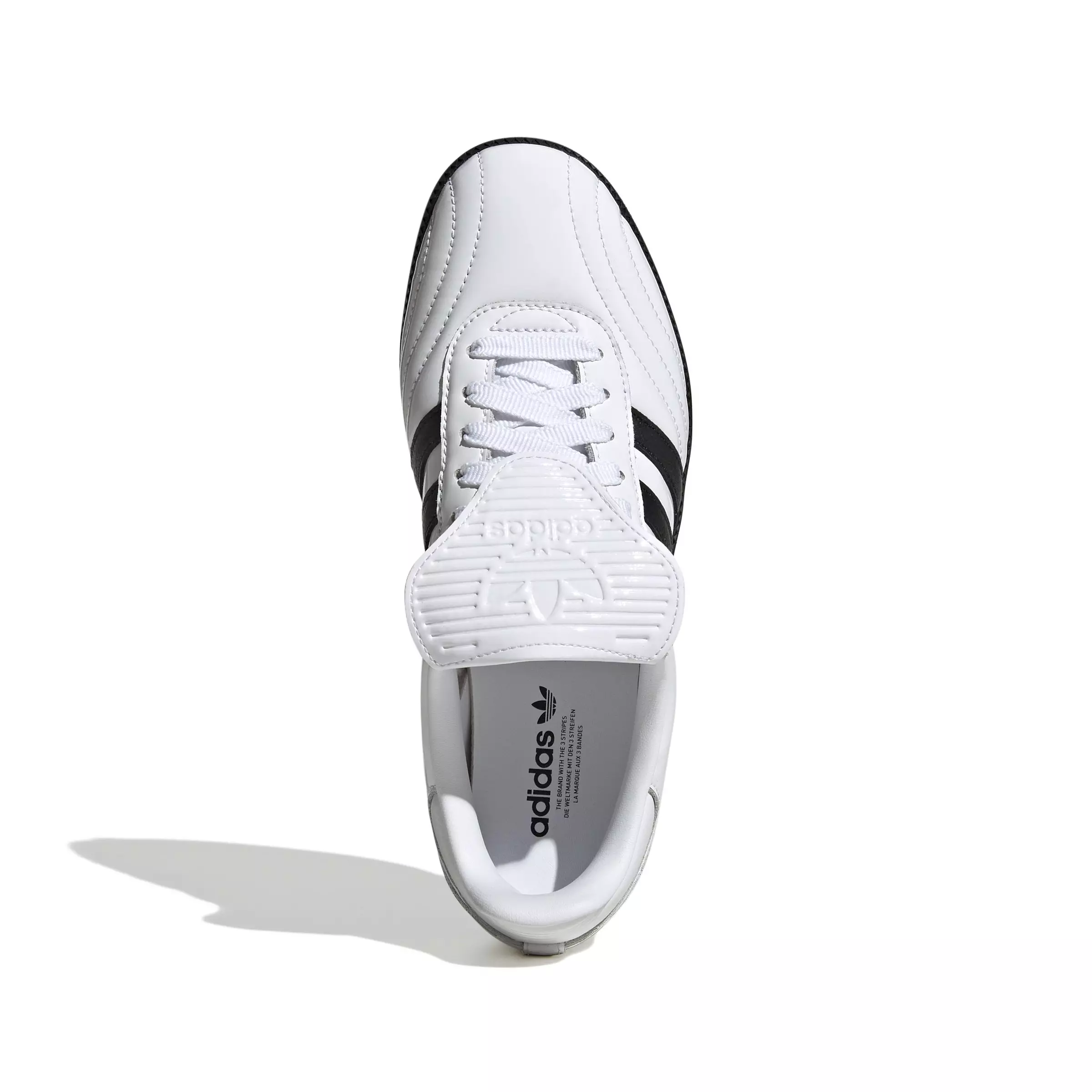 adidas Originals Samba Long Tongue "Ftwr White/Core Black/Ftwr White" Women's Shoe - WHITE/BLACK/WHITE