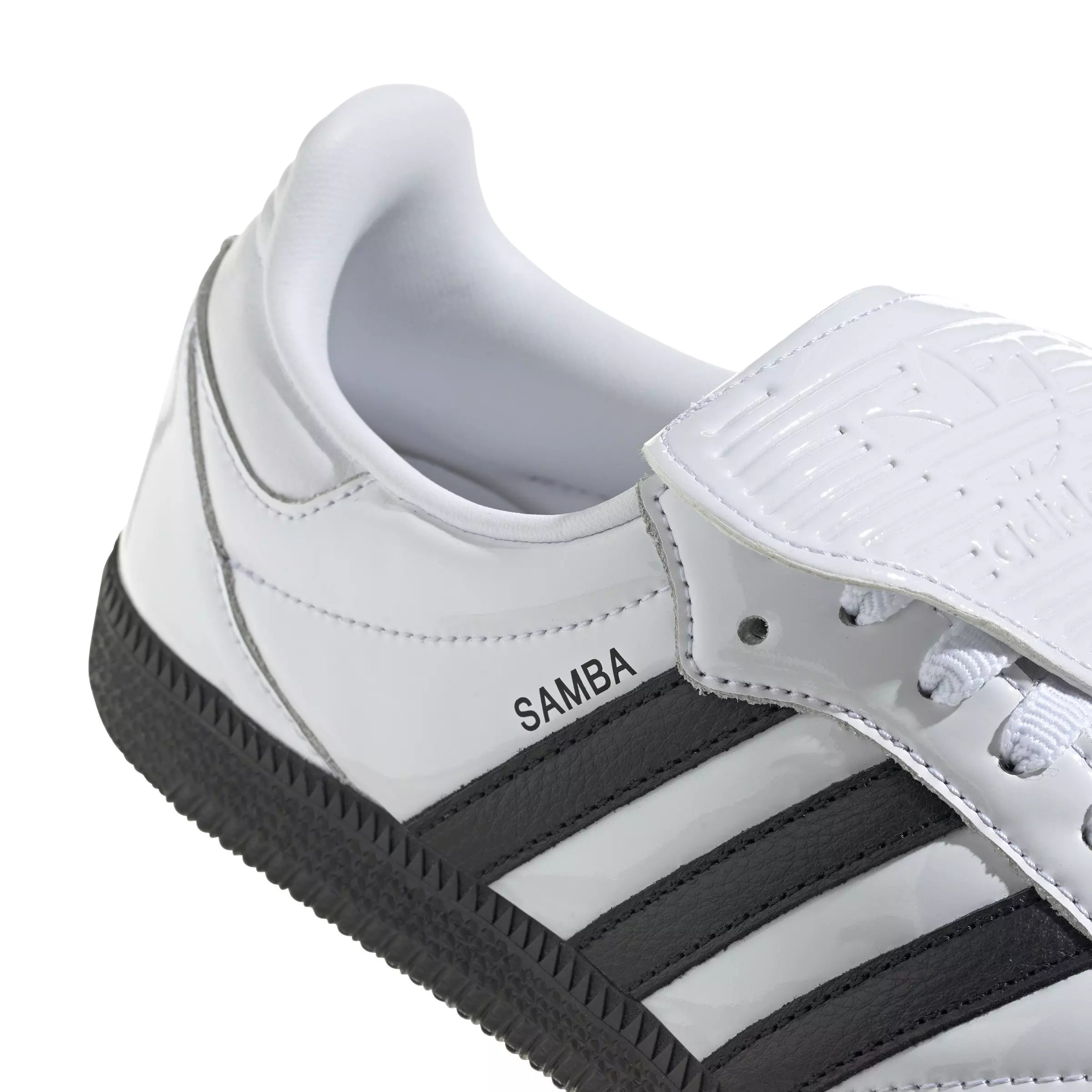 adidas Originals Samba Long Tongue "Ftwr White/Core Black/Ftwr White" Women's Shoe - WHITE/BLACK/WHITE