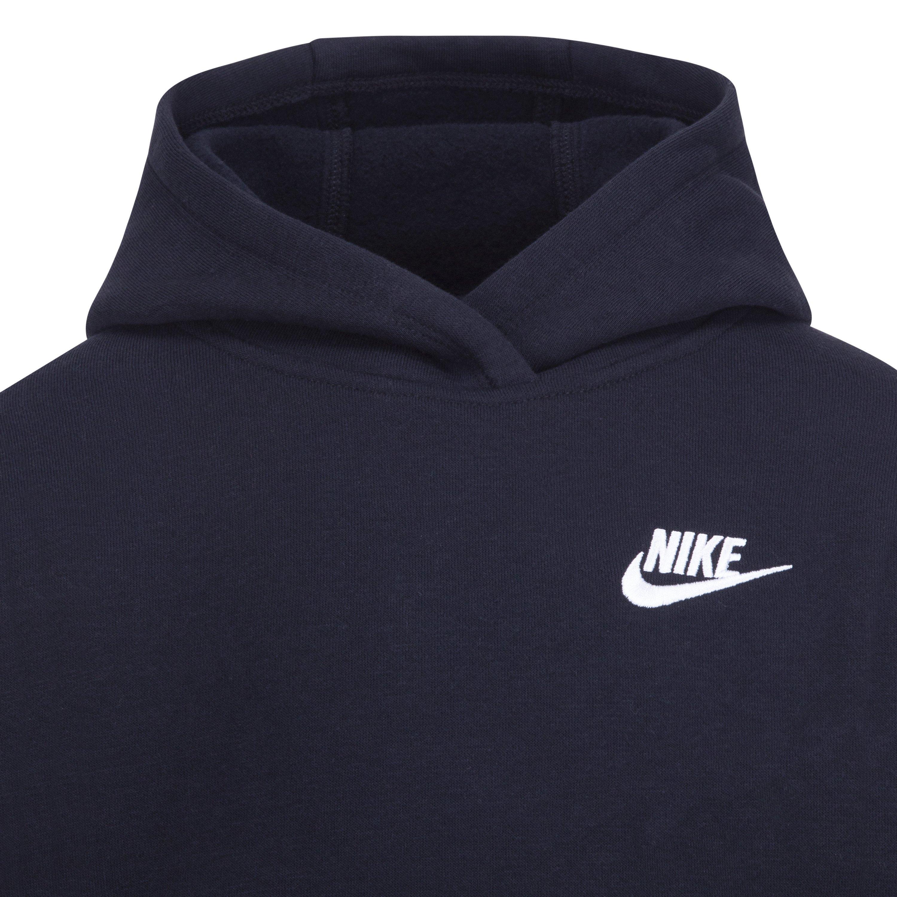 Nike Sportswear Club Fleece Little Kids' Black Pullover Hoodie