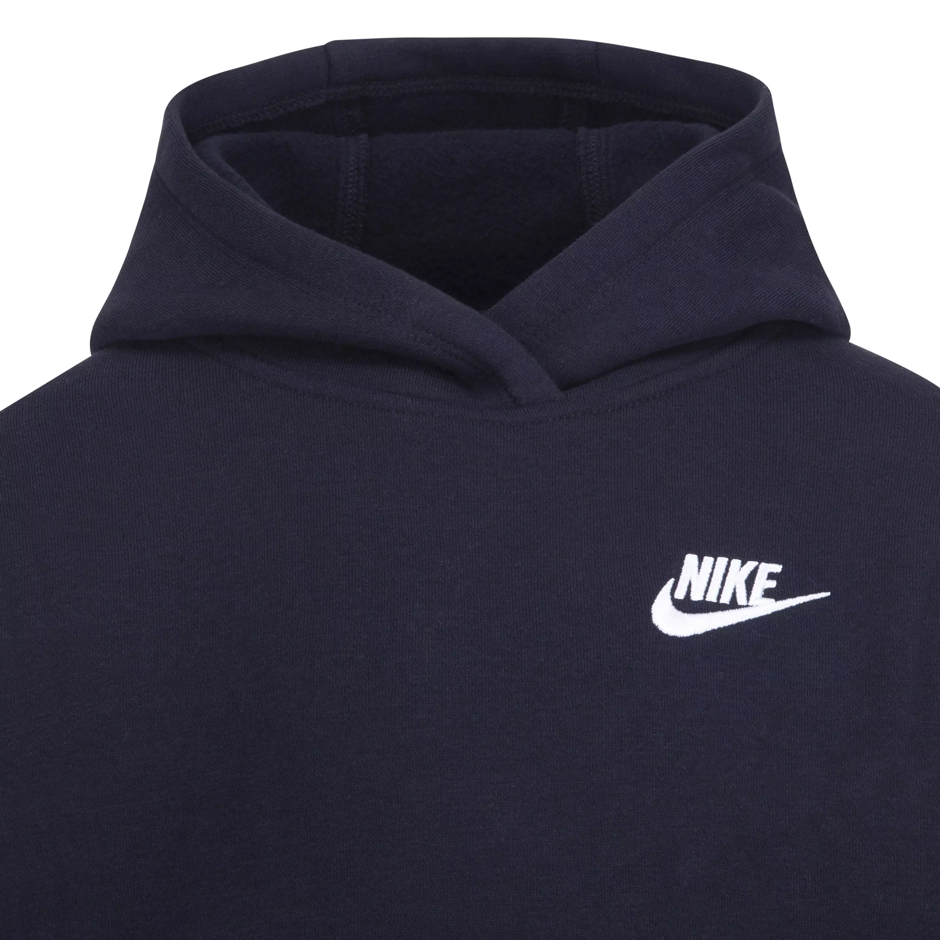 Nike Little Kids' Sportswear Club Fleece Pullover Hoodie - Black - BLACK