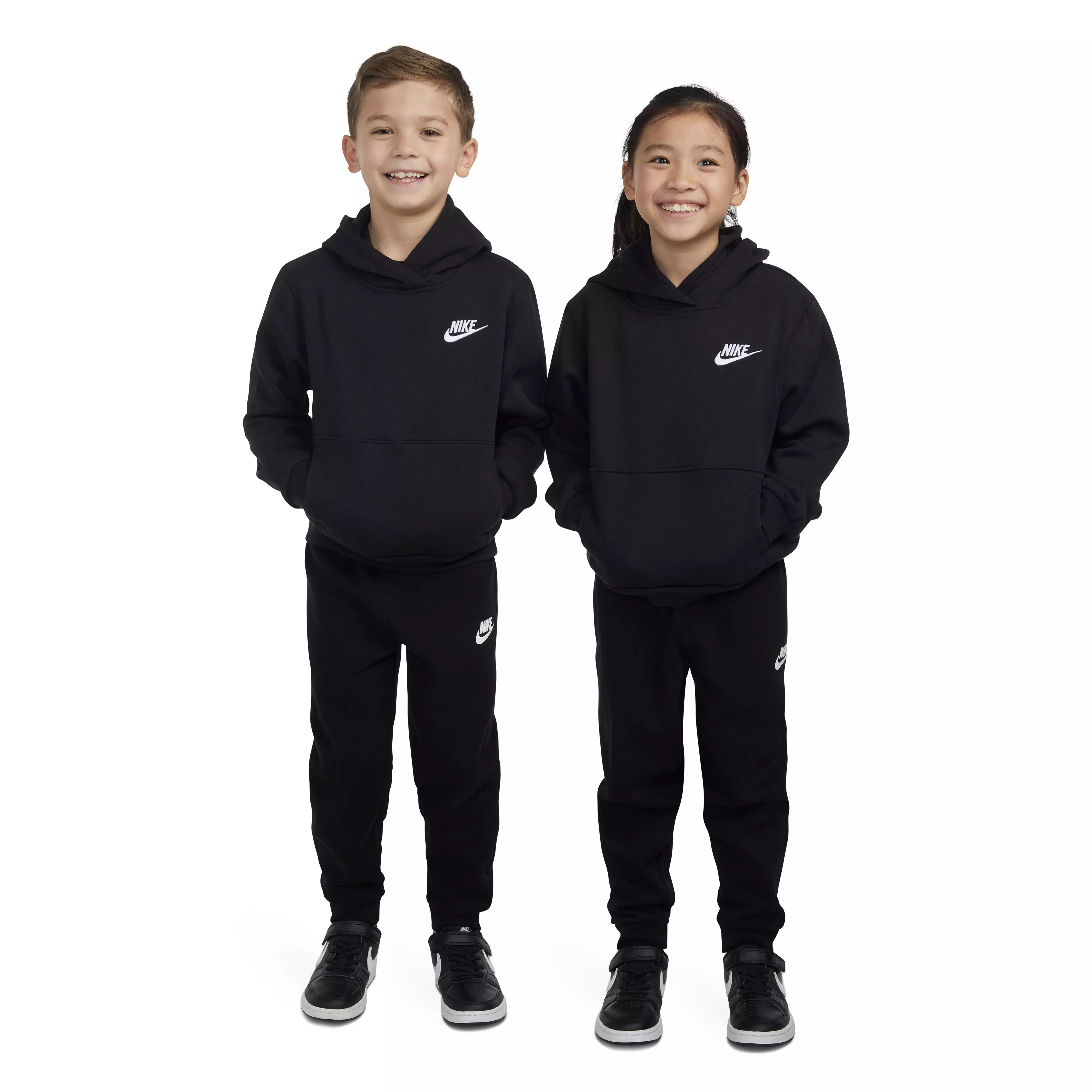 Nike Little Kids' Sportswear Club Fleece Pullover Hoodie - Black - BLACK