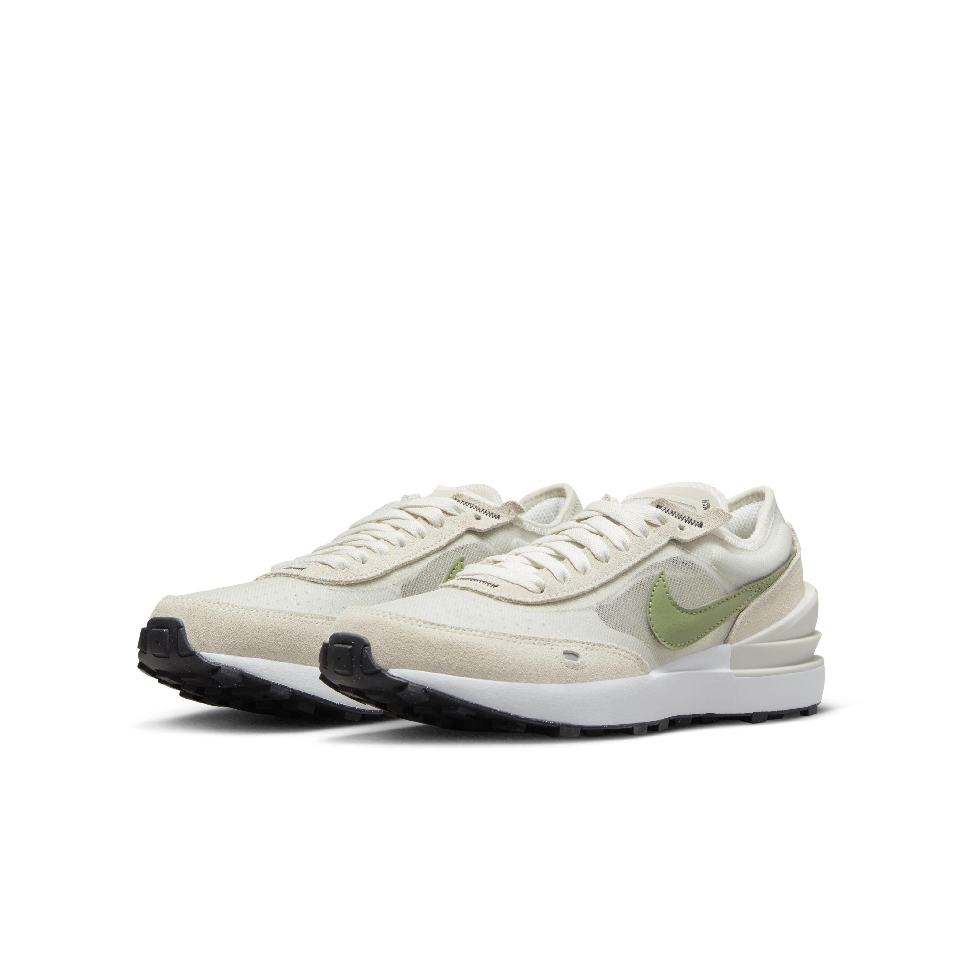 Nike Waffle One "Light Bone/Phantom/White/Oil Green" Grade School Boys' Shoe - LT BONE/PHANTOM/WHITE/GREEN Thumbnail View 3