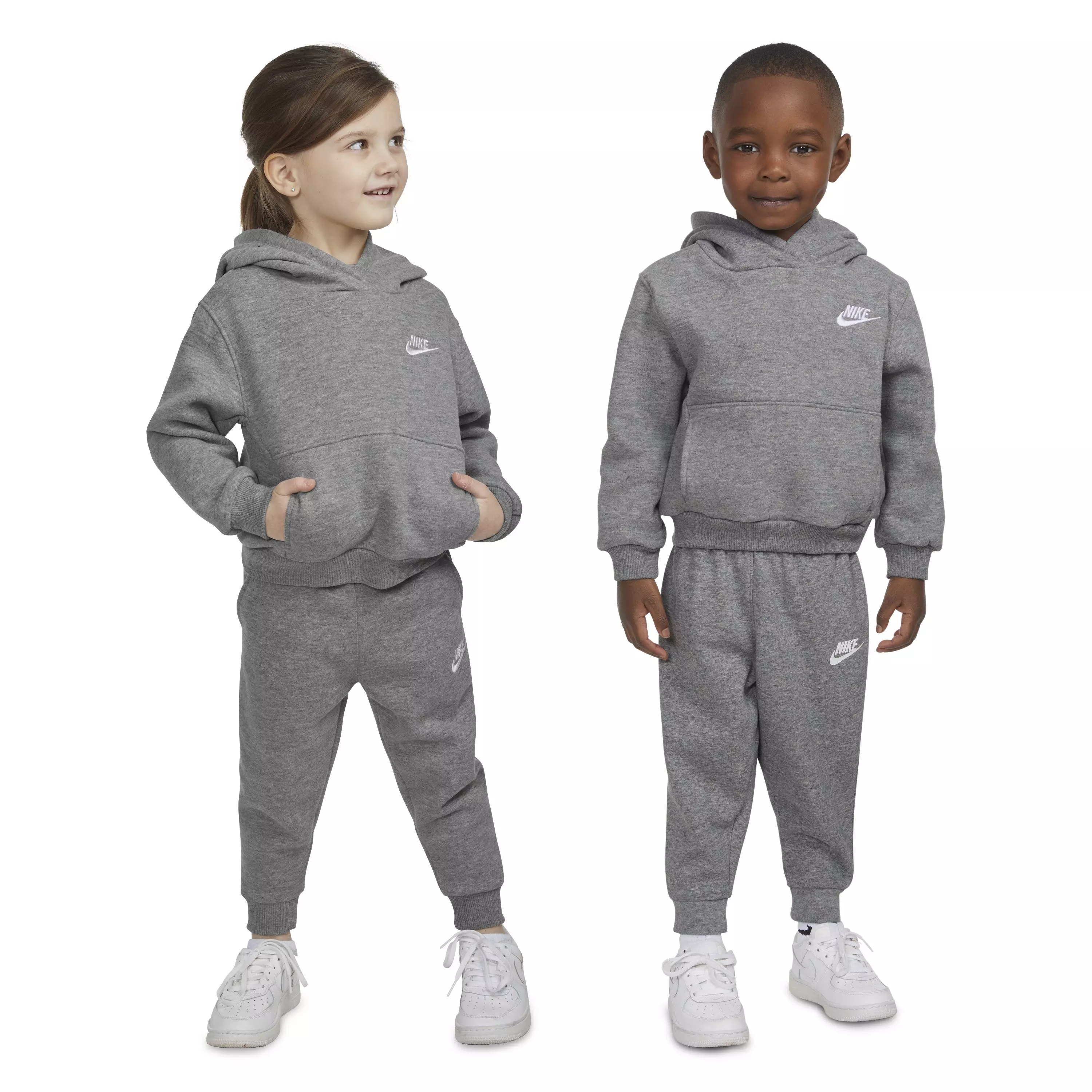 Nike Toddler Sportswear Club Fleece Pullover Hoodie - Dark Grey - DK GREY