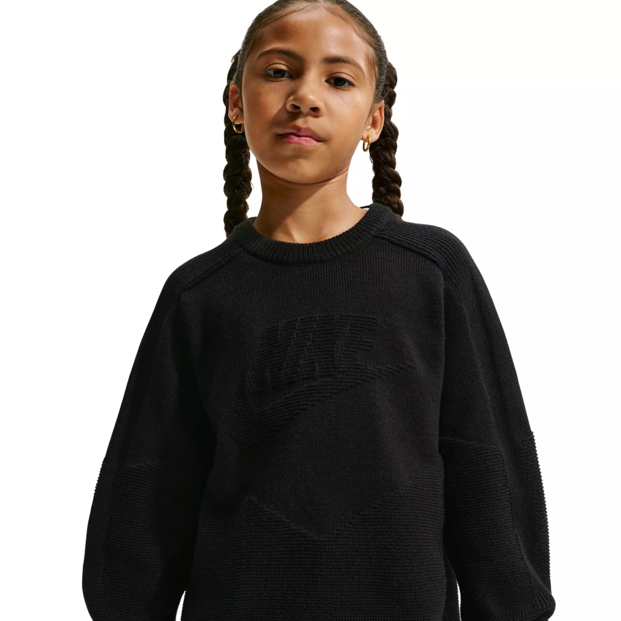Nike Big Kids' Sportswear Crewneck Sweater - Black - BLACK