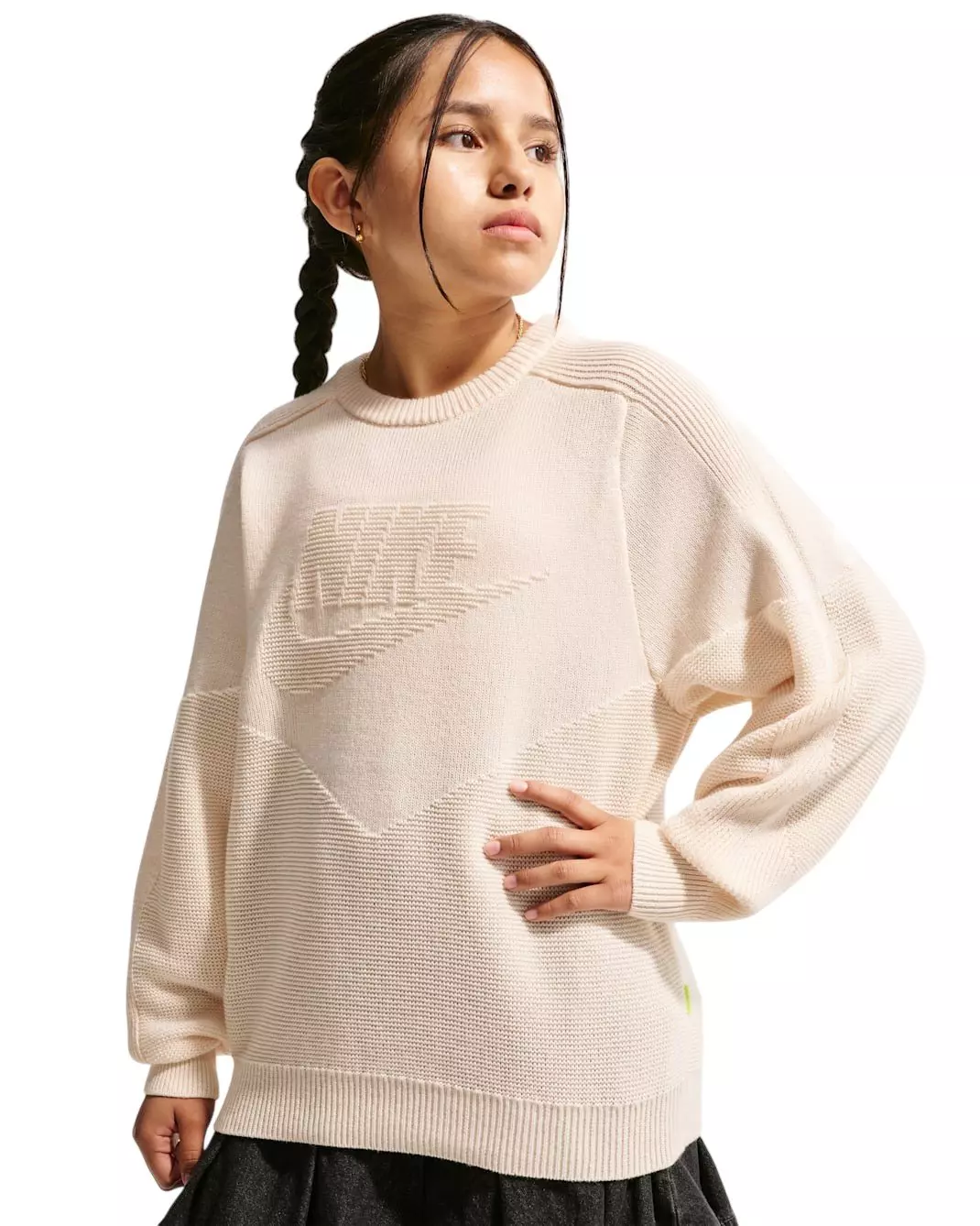 Nike Big Kids' Sportswear Crewneck Sweater - White - WHITE