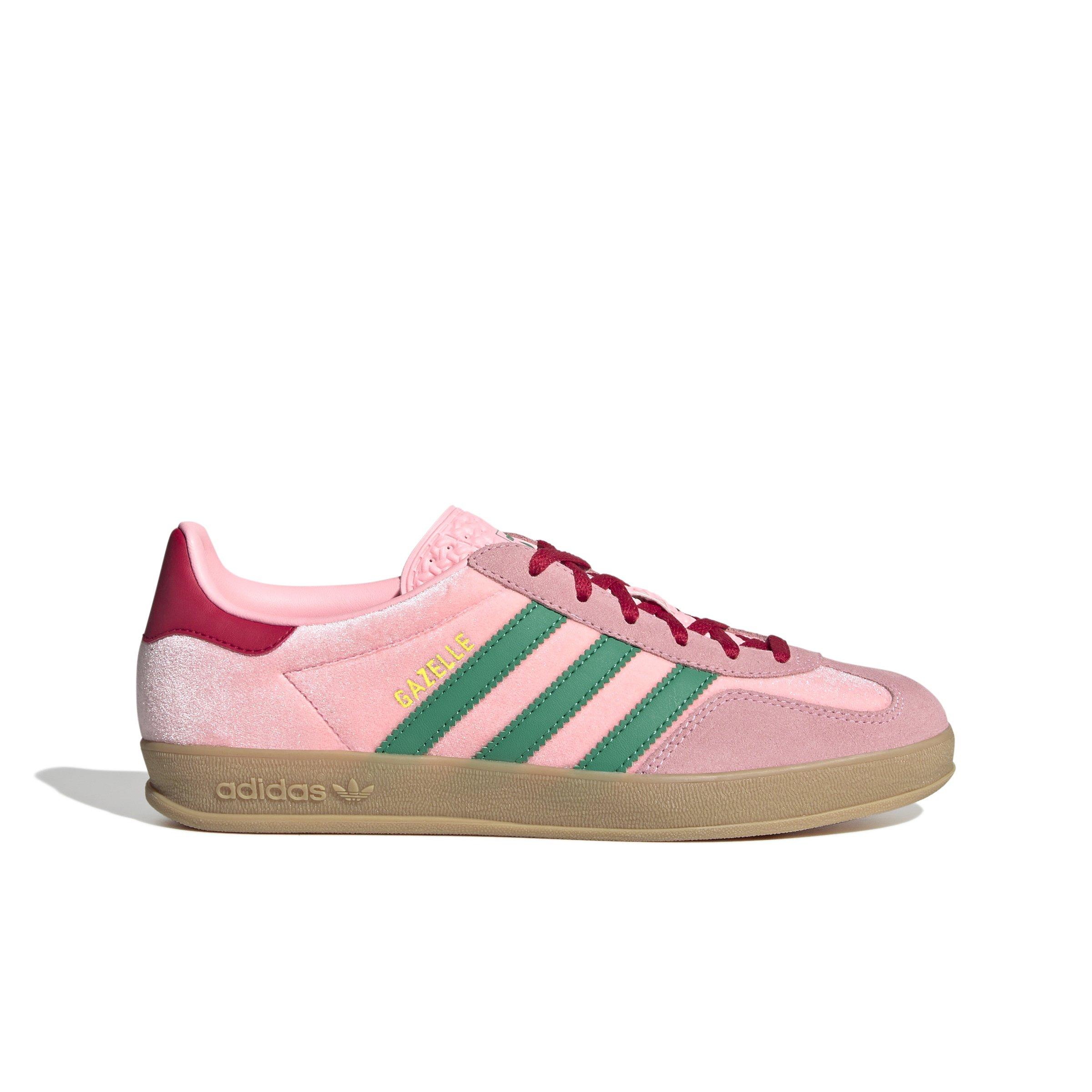 adidas Originals Gazelle "Court Green/Glow Pink/Gum 3" Women's Shoe - GREEN/PINK/GUM Thumbnail View 1
