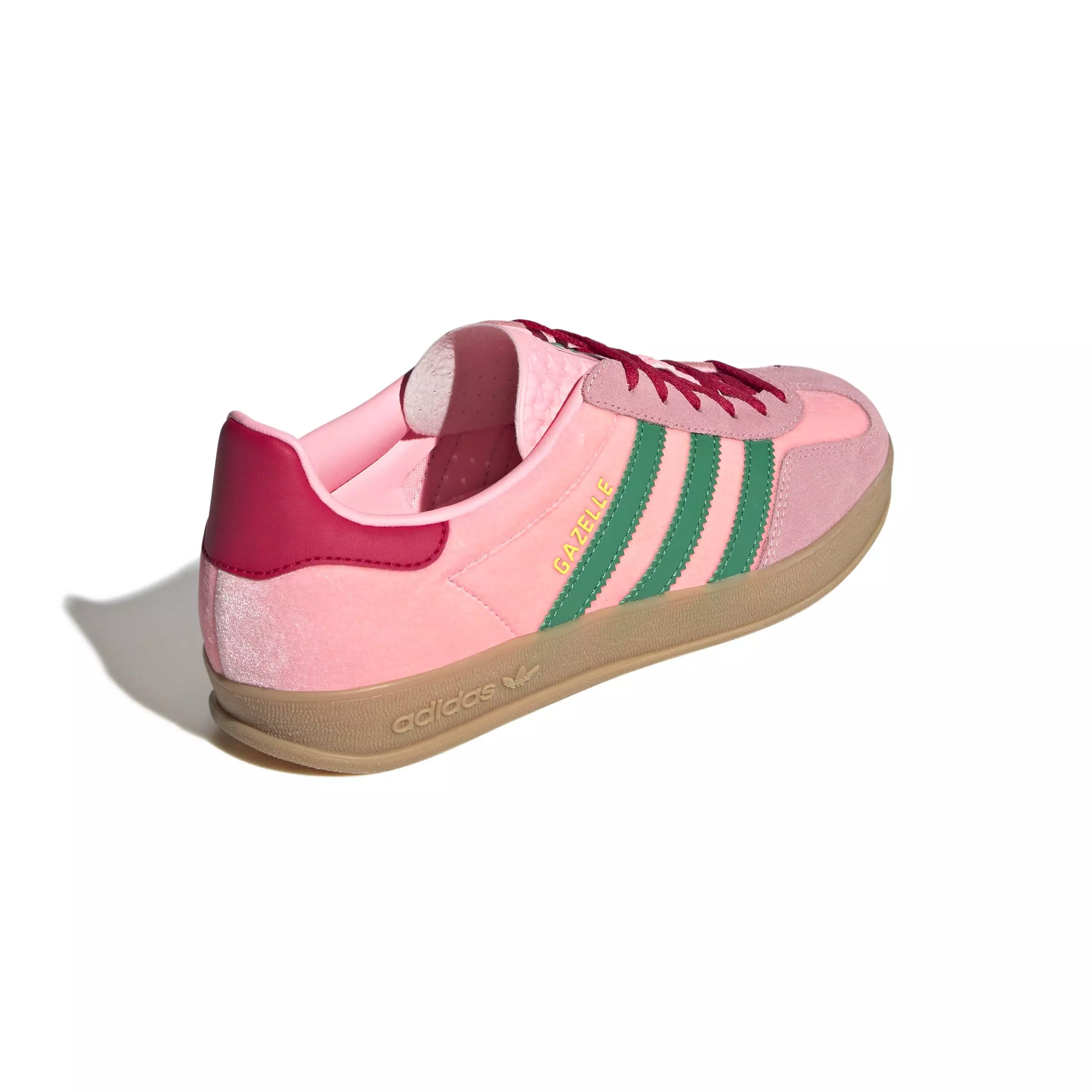 adidas Originals Gazelle "Court Green/Glow Pink/Gum 3" Women's Shoe - GREEN/PINK/GUM