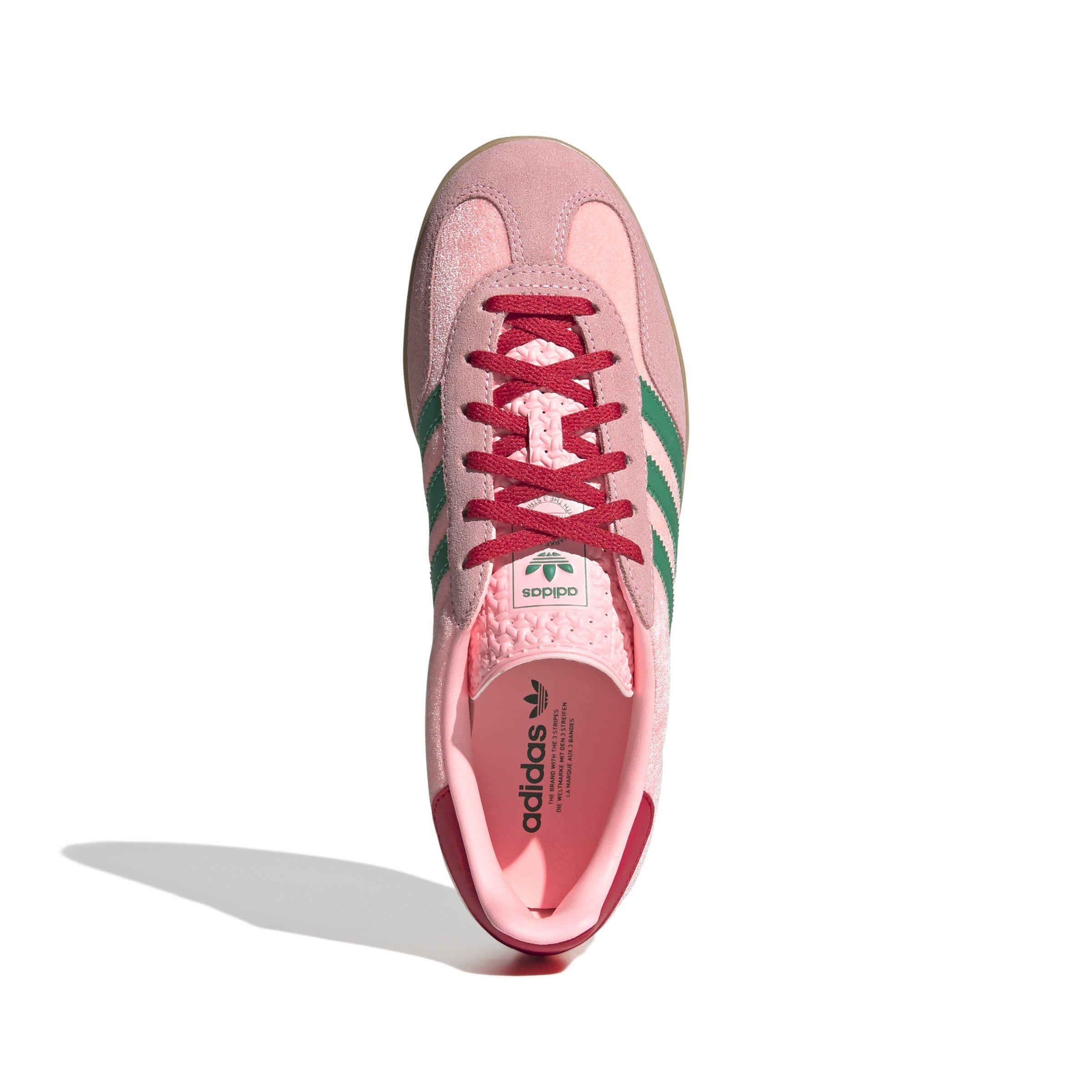 adidas Originals Gazelle "Court Green/Glow Pink/Gum 3" Women's Shoe - GREEN/PINK/GUM Thumbnail View 5