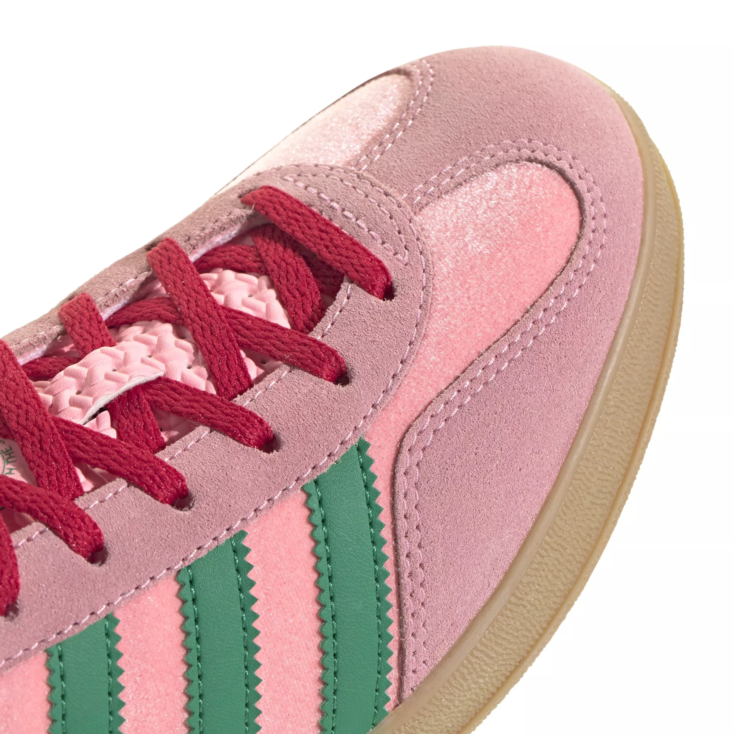adidas Originals Gazelle "Court Green/Glow Pink/Gum 3" Women's Shoe - GREEN/PINK/GUM