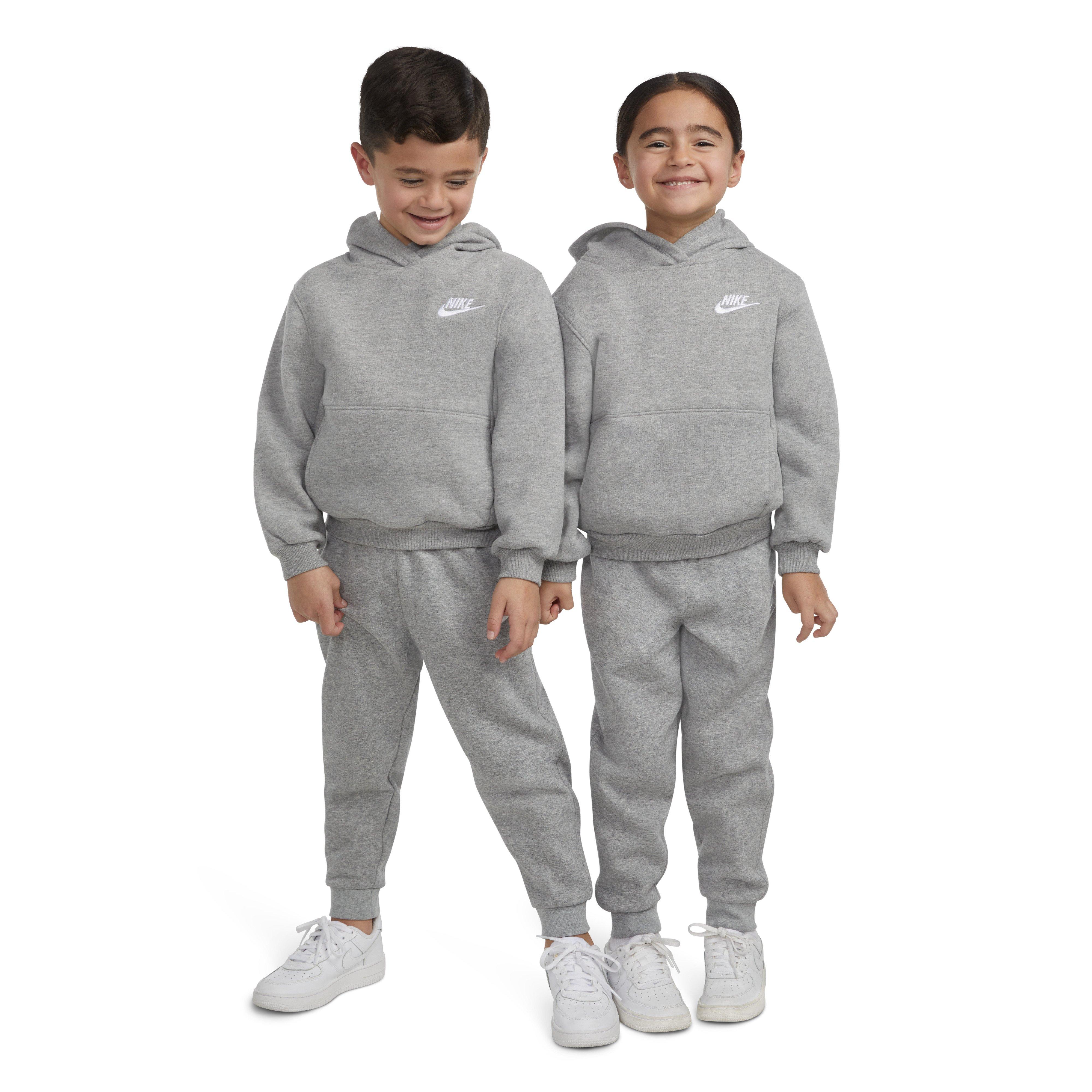 Nike Little Kids' Sportswear Club Fleece Pullover Hoodie - Dk Grey - DK GREY Thumbnail View 1