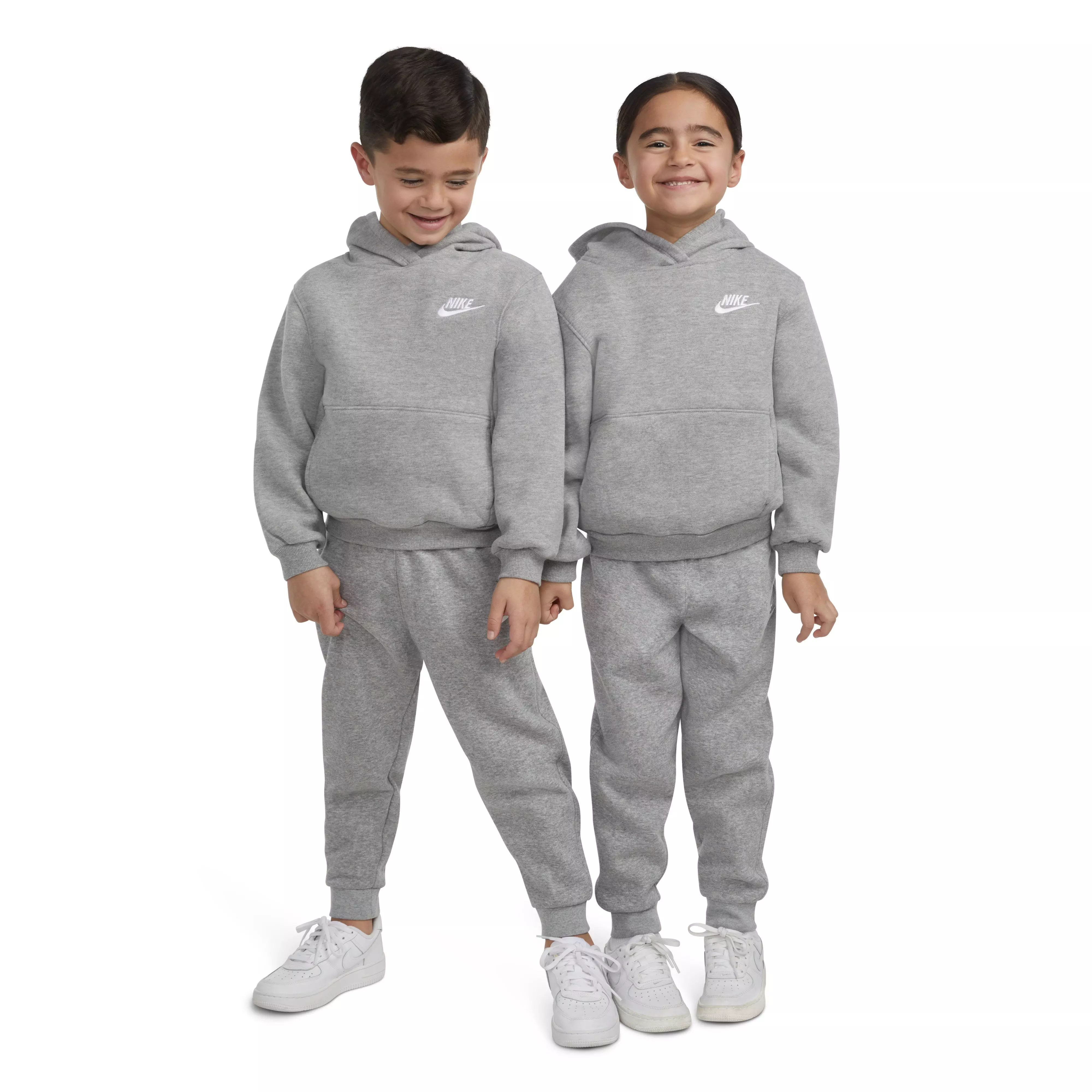 Nike Little Kids' Sportswear Club Fleece Pullover Hoodie - Dk Grey - DK GREY