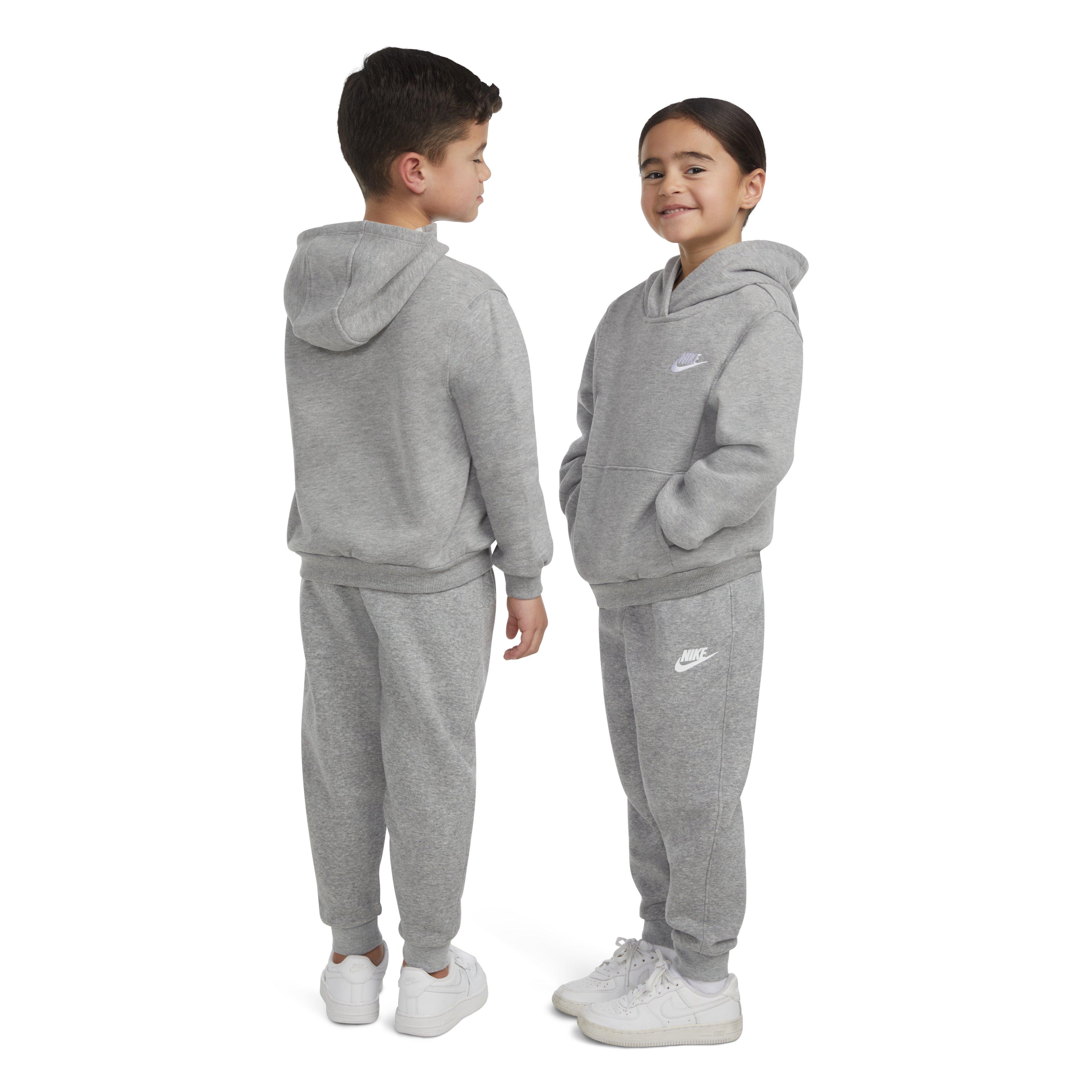 Nike Little Kids' Sportswear Club Fleece Pullover Hoodie - Dk Grey - DK GREY Thumbnail View 4
