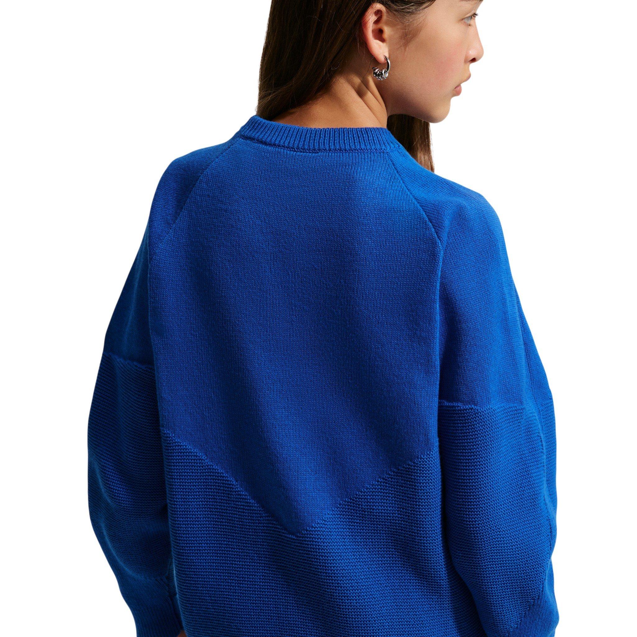 Nike Sportswear Big Kids' Blue Crewneck Sweater