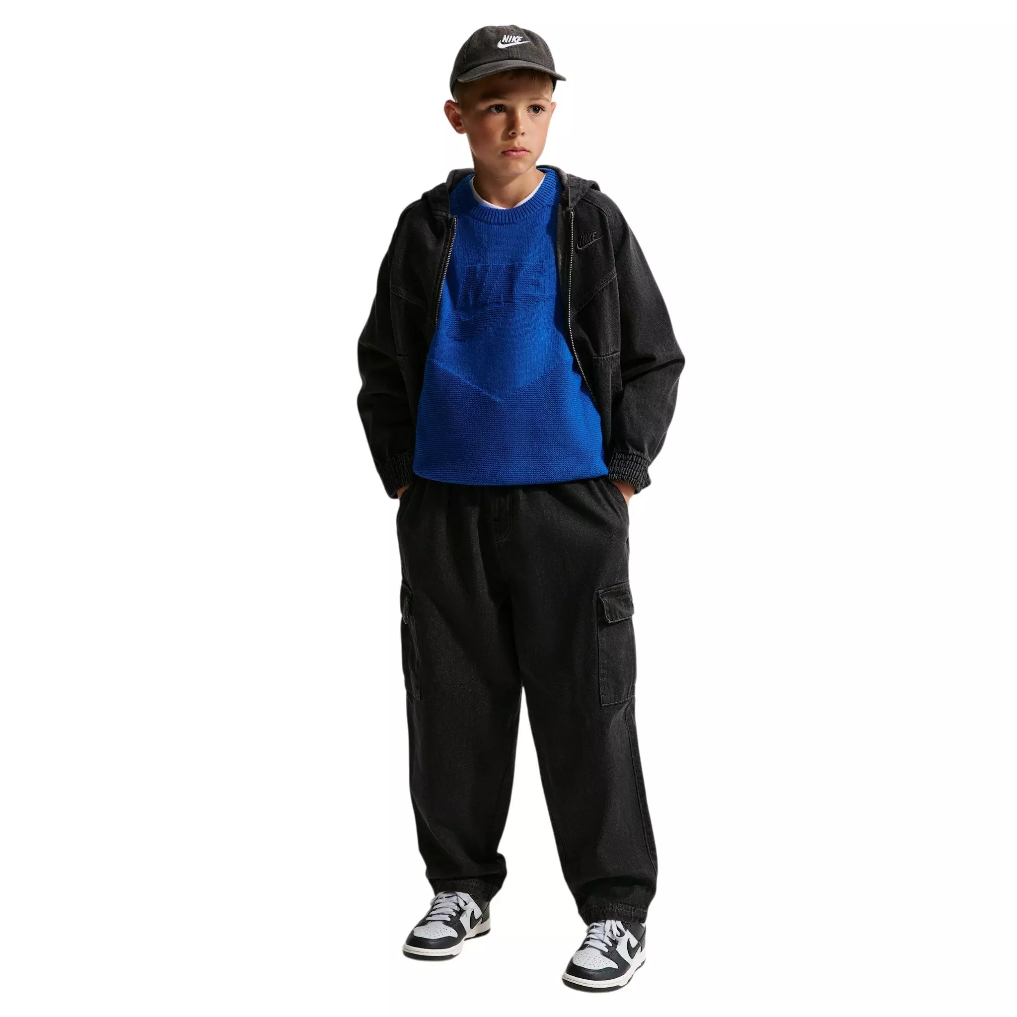 Nike Big Kids' Sportswear Crewneck Sweater - Blue - BLUE