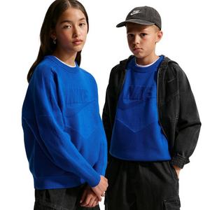 Nike Big Kids' Sportswear Crewneck Sweater - Blue - BLUE
