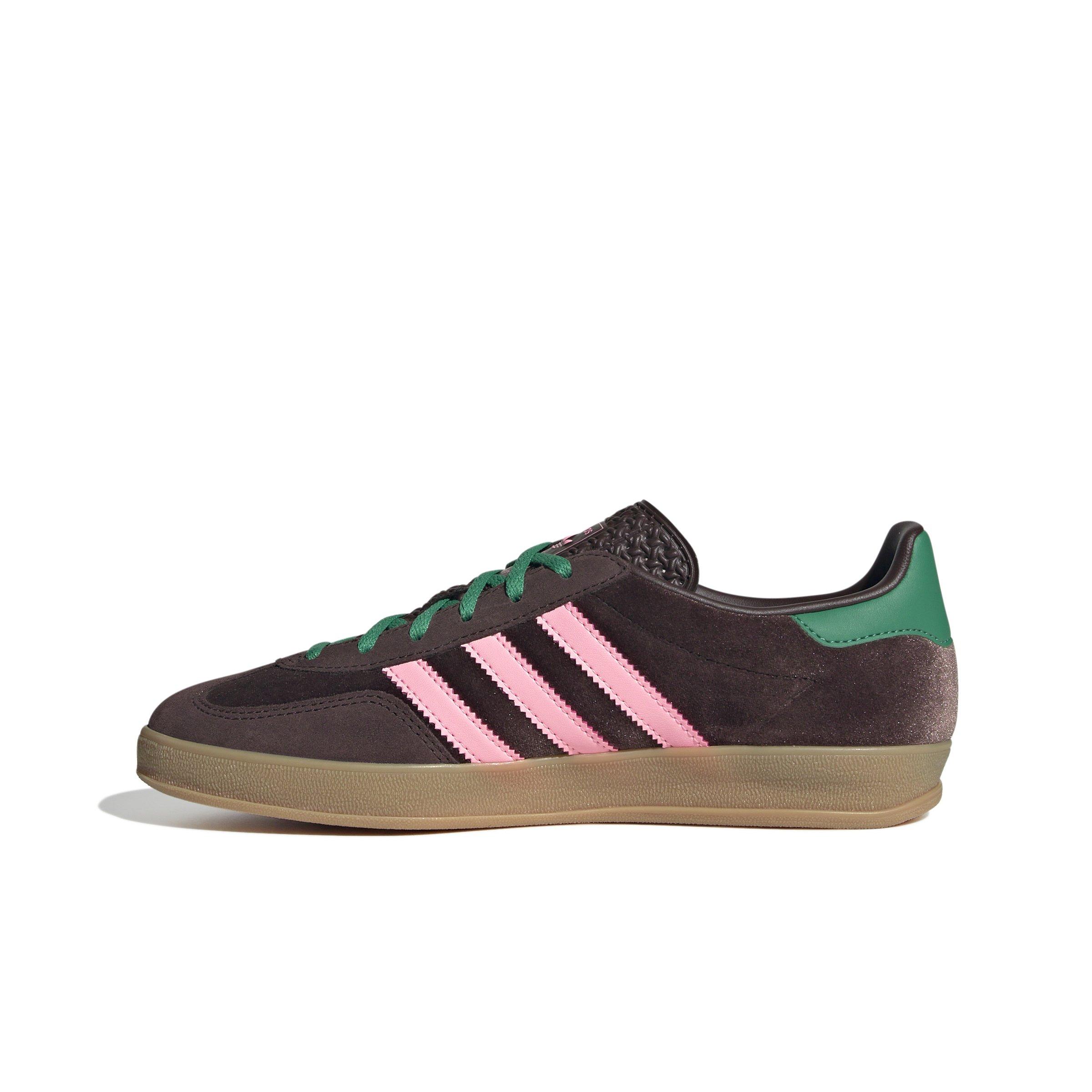 adidas Originals Gazelle "Dark Brown/Glow Pink/Court Green" Women's Shoe - DK BROWN/PINK/GREEN Thumbnail View 2