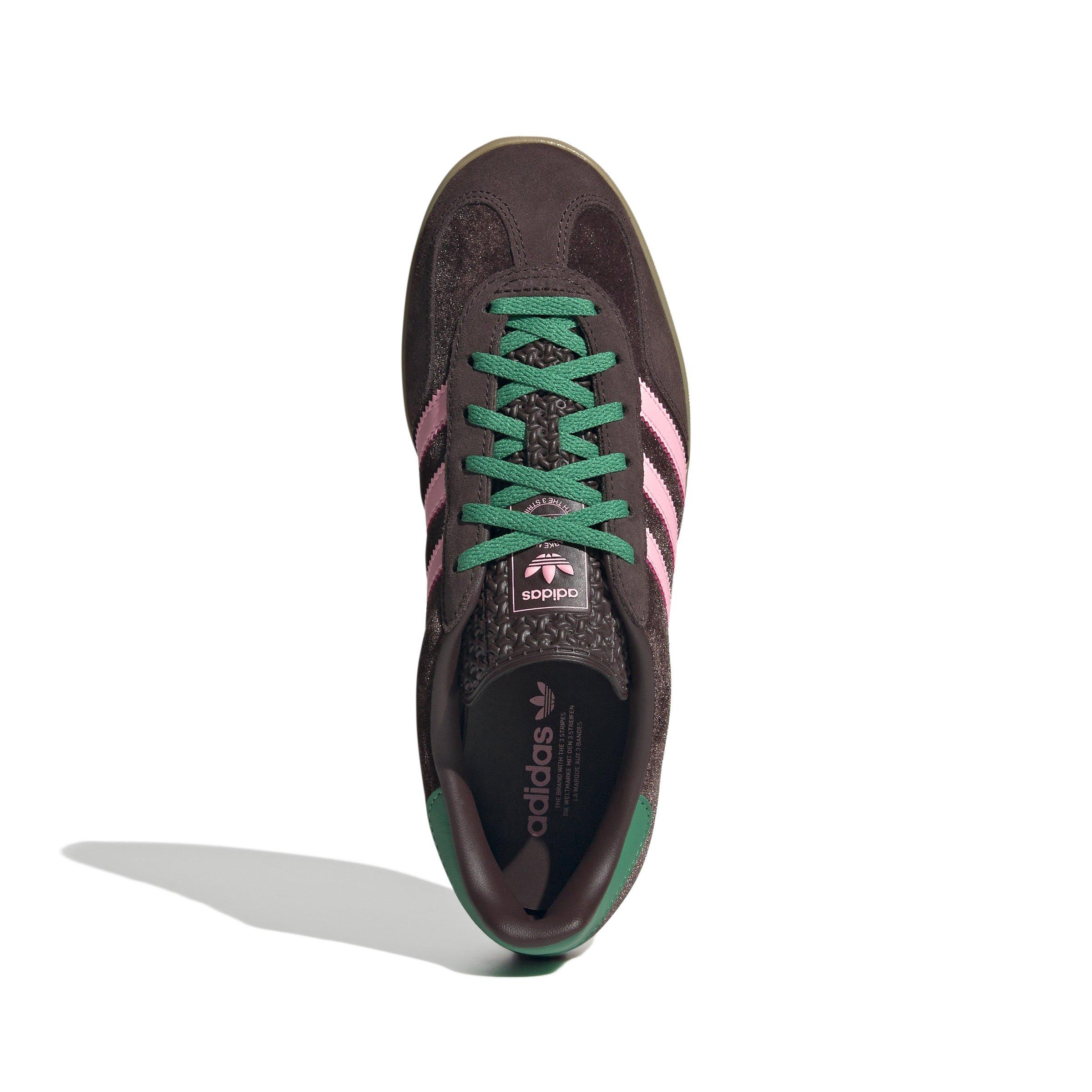 adidas Originals Gazelle "Dark Brown/Glow Pink/Court Green" Women's Shoe - DK BROWN/PINK/GREEN Thumbnail View 5