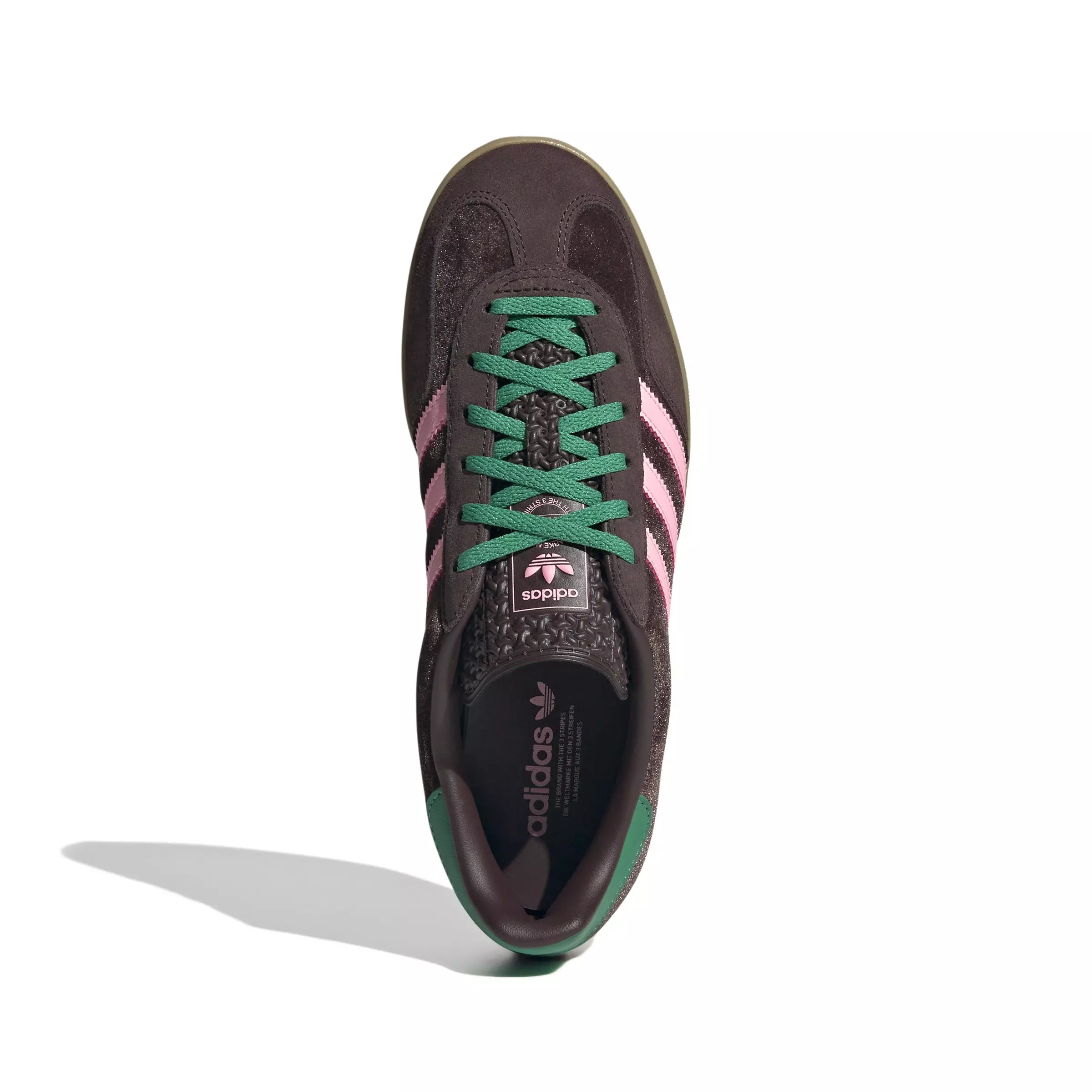 adidas Originals Gazelle "Dark Brown/Glow Pink/Court Green" Women's Shoe - DK BROWN/PINK/GREEN