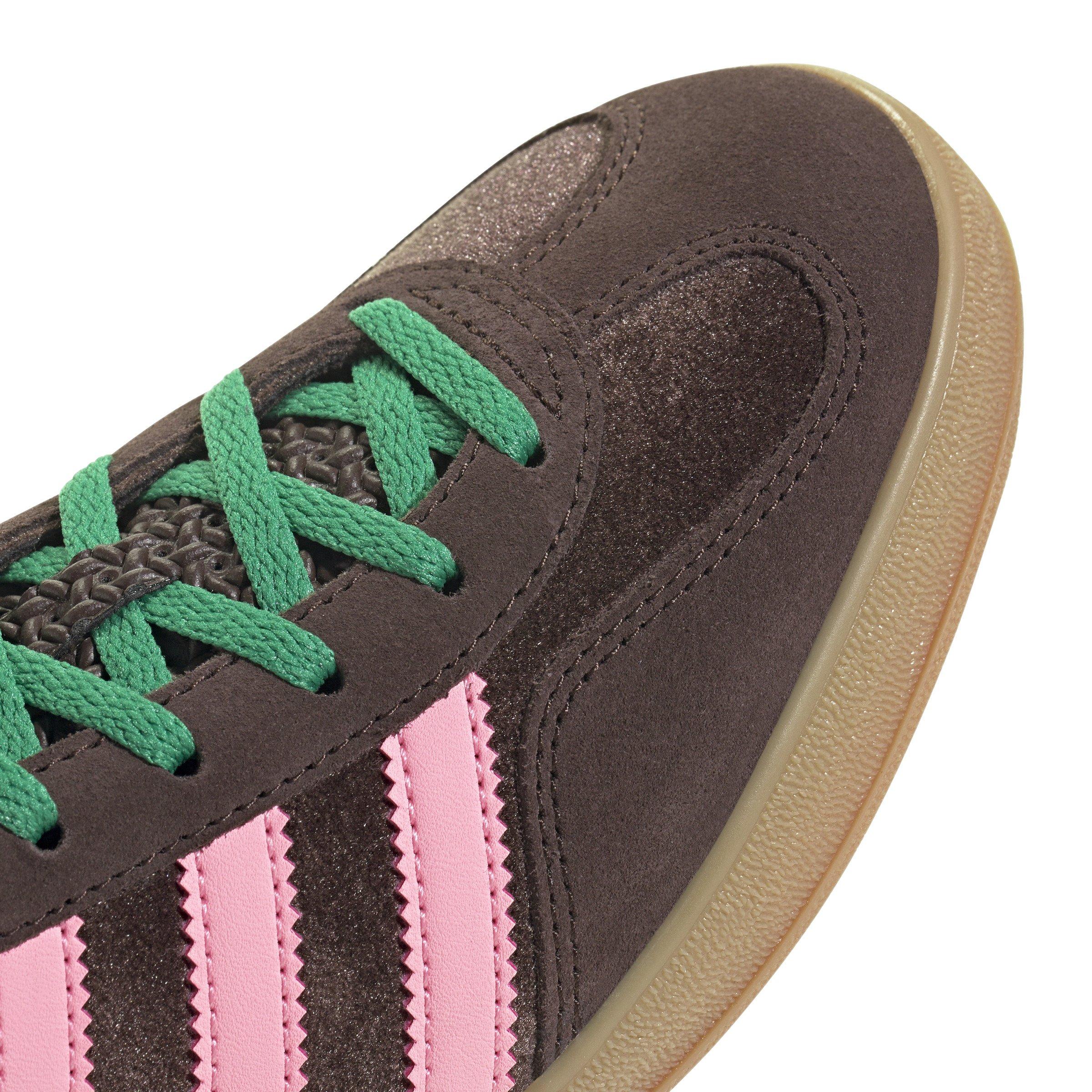 adidas Originals Gazelle "Dark Brown/Glow Pink/Court Green" Women's Shoe - DK BROWN/PINK/GREEN Thumbnail View 7