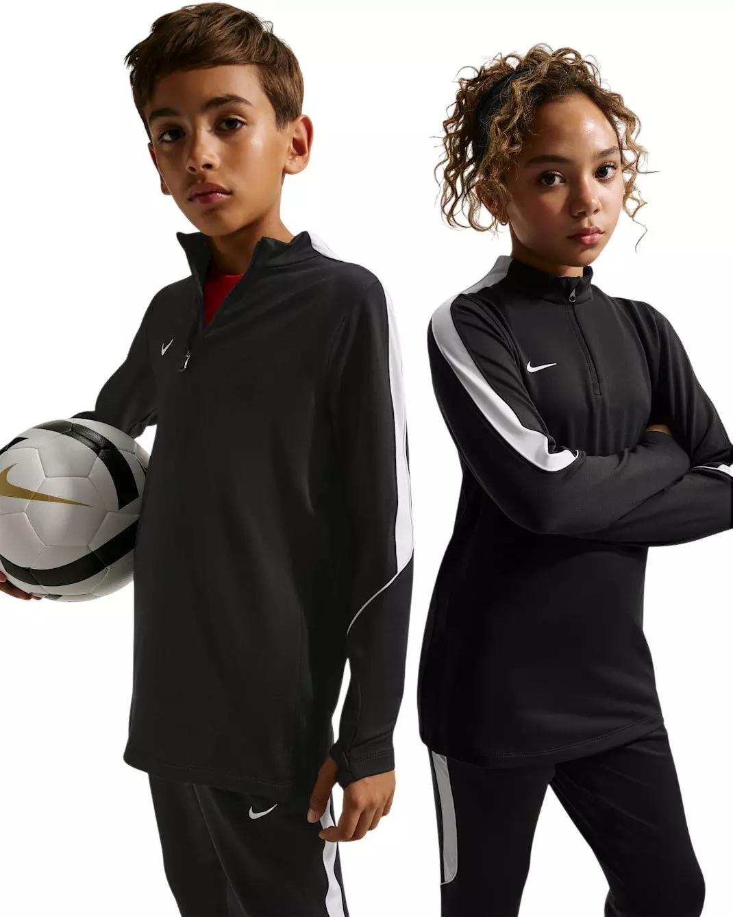 Nike Big Kids' Strike Dri-FIT Soccer Knit Drill Top - Black - BLACK