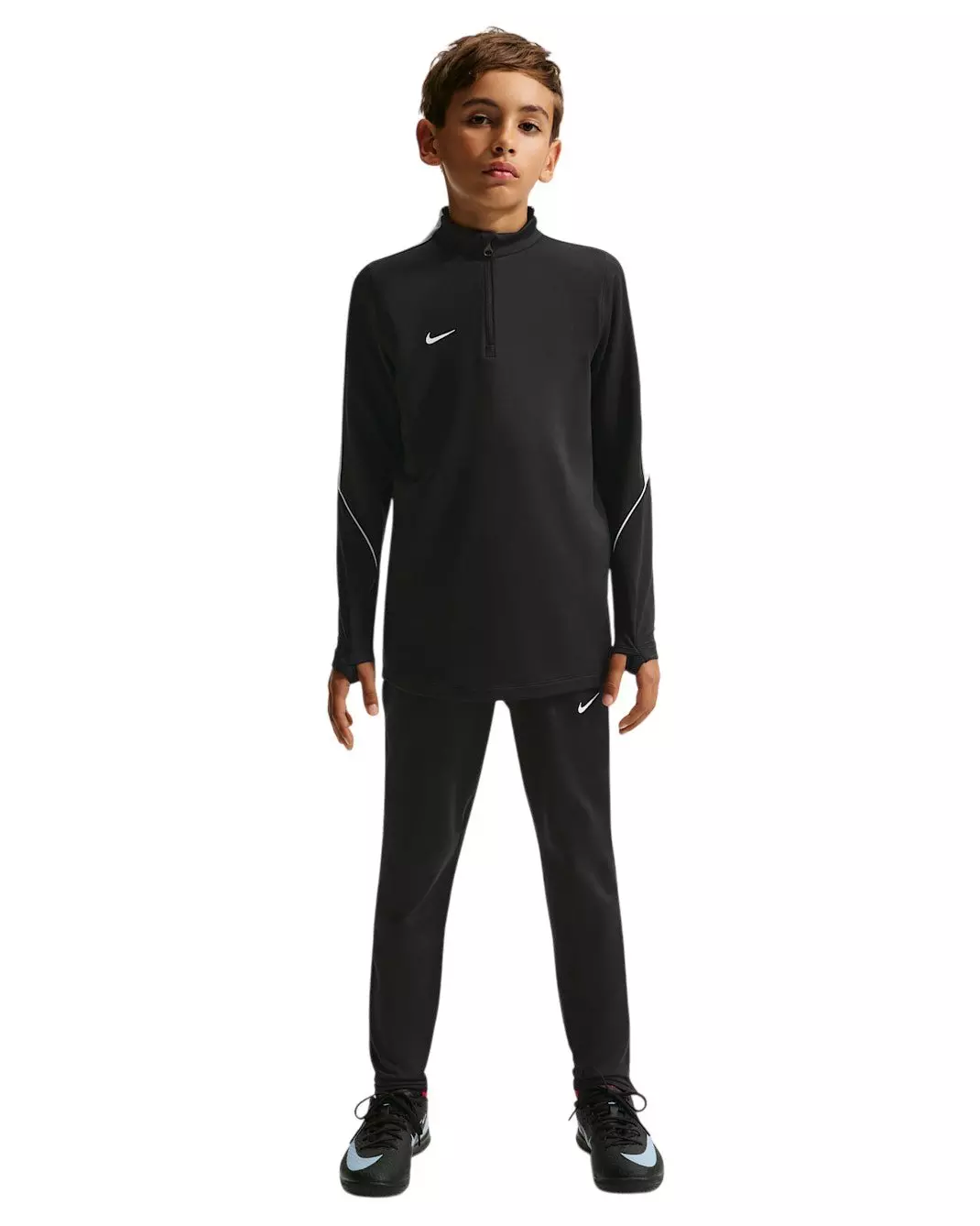 Nike Big Kids' Strike Dri-FIT Soccer Knit Drill Top - Black - BLACK