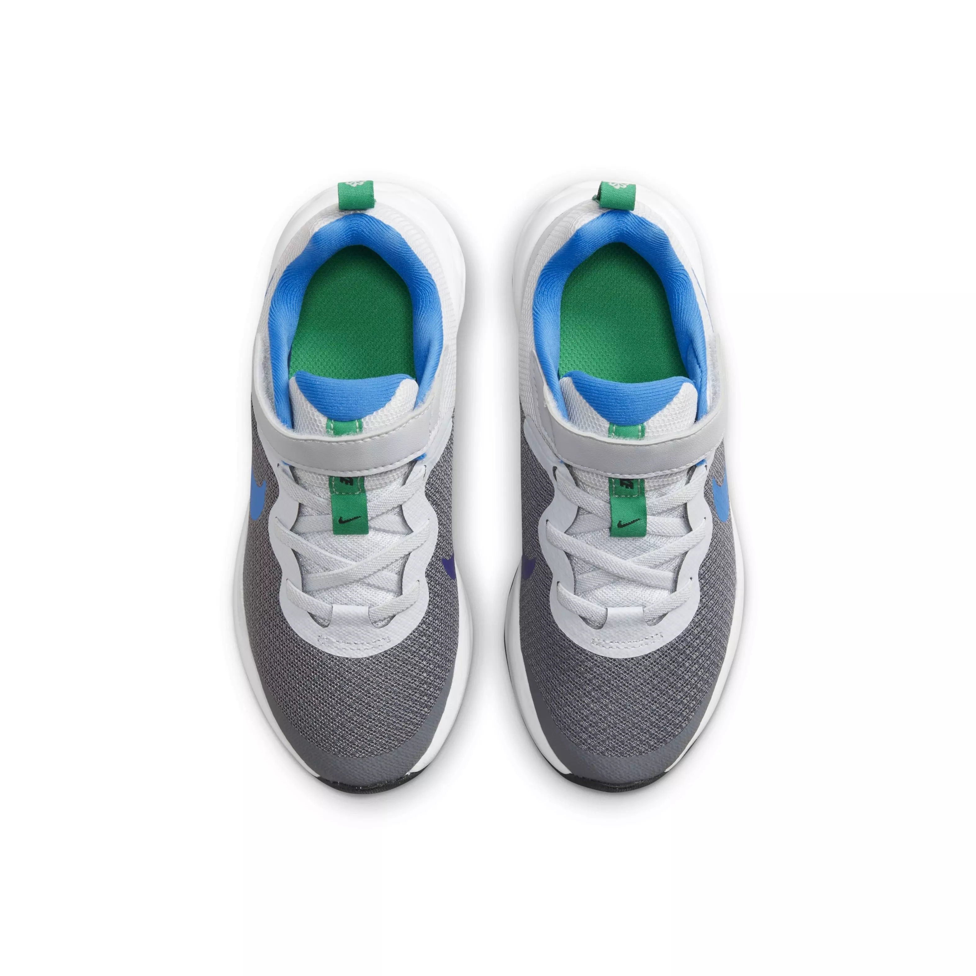 Nike Revolution 6 "Cool Grey/Deep Royal Blue/Pure Platinum/Photo Blue" Preschool Boys' Running Shoe - GREY/ROYAL/PLATINUM/BLUE