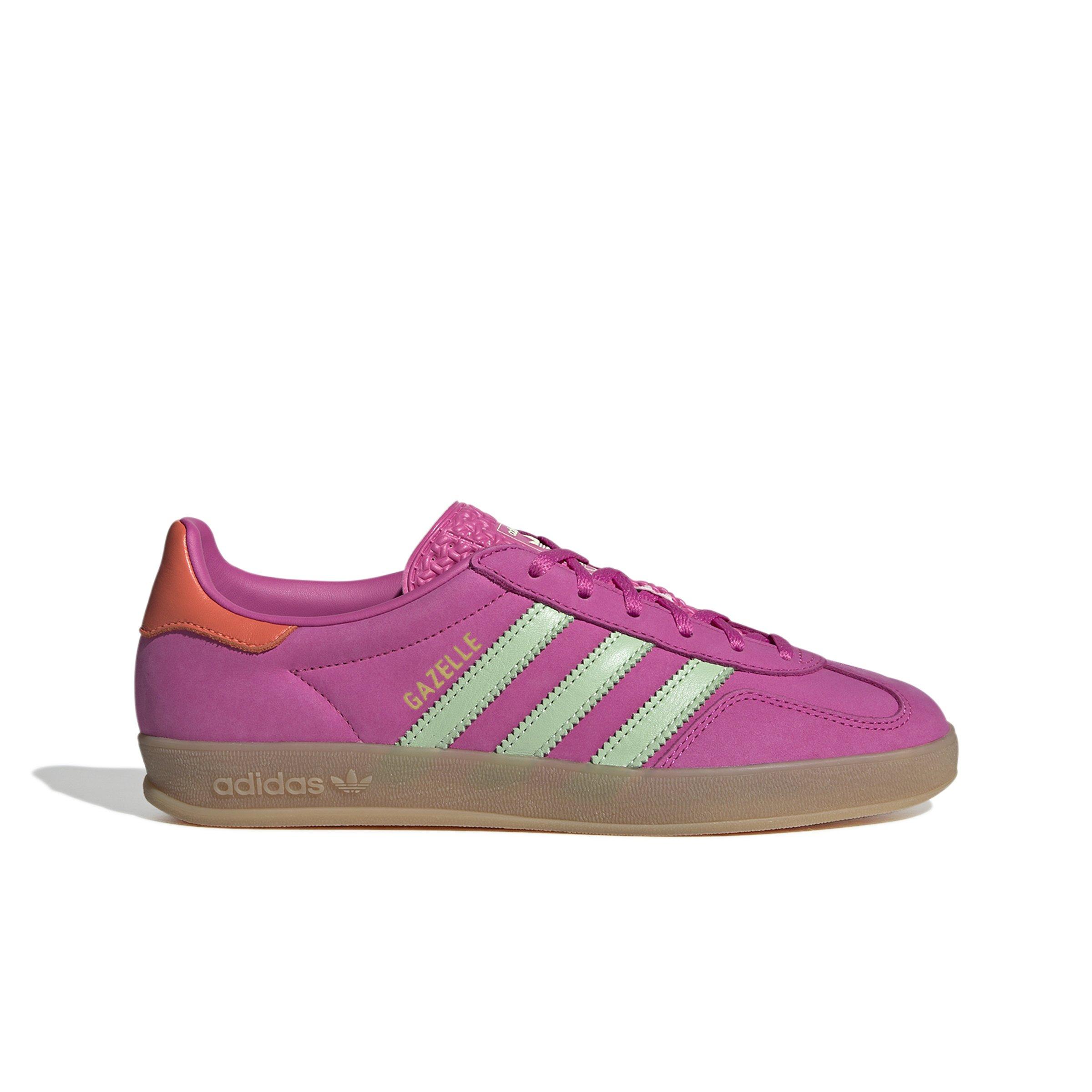 adidas Originals Gazelle "Semi Lucid Fuchsia/Semi Green Spark/Signal Coral" Women's Shoe - FUCHSIA/GREEN/CORAL Thumbnail View 1