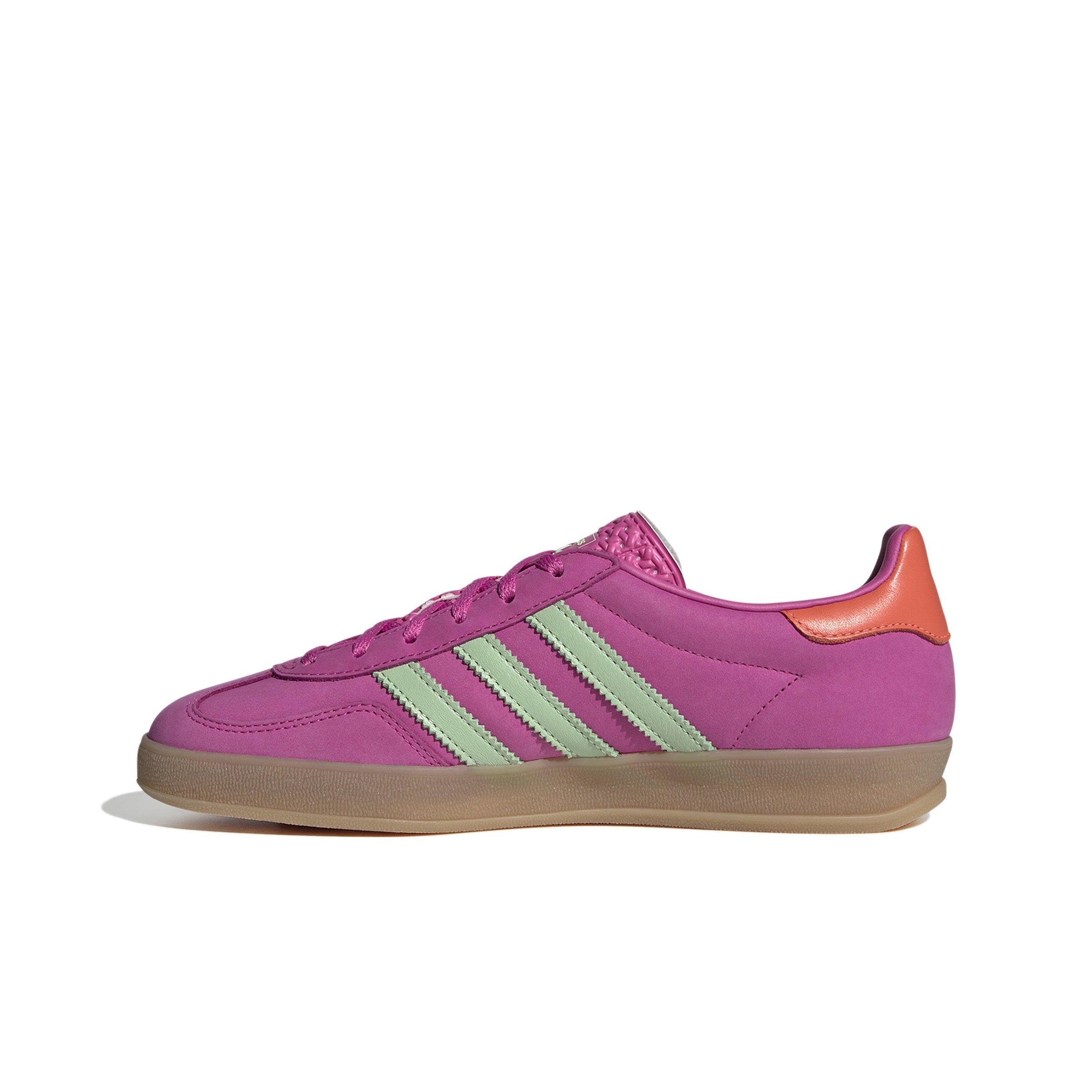 adidas Originals Gazelle "Semi Lucid Fuchsia/Semi Green Spark/Signal Coral" Women's Shoe - FUCHSIA/GREEN/CORAL Thumbnail View 2