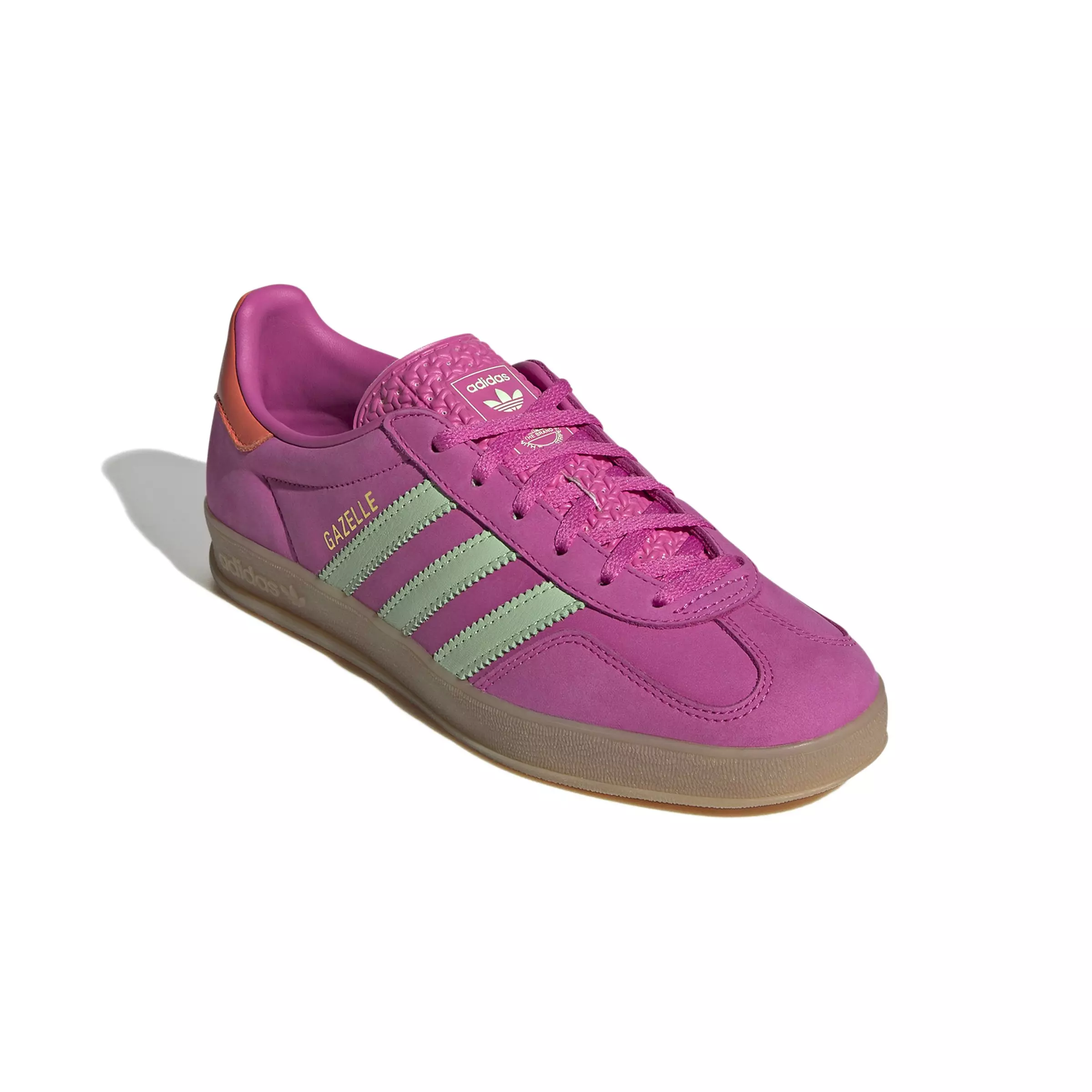adidas Originals Gazelle "Semi Lucid Fuchsia/Semi Green Spark/Signal Coral" Women's Shoe - FUCHSIA/GREEN/CORAL