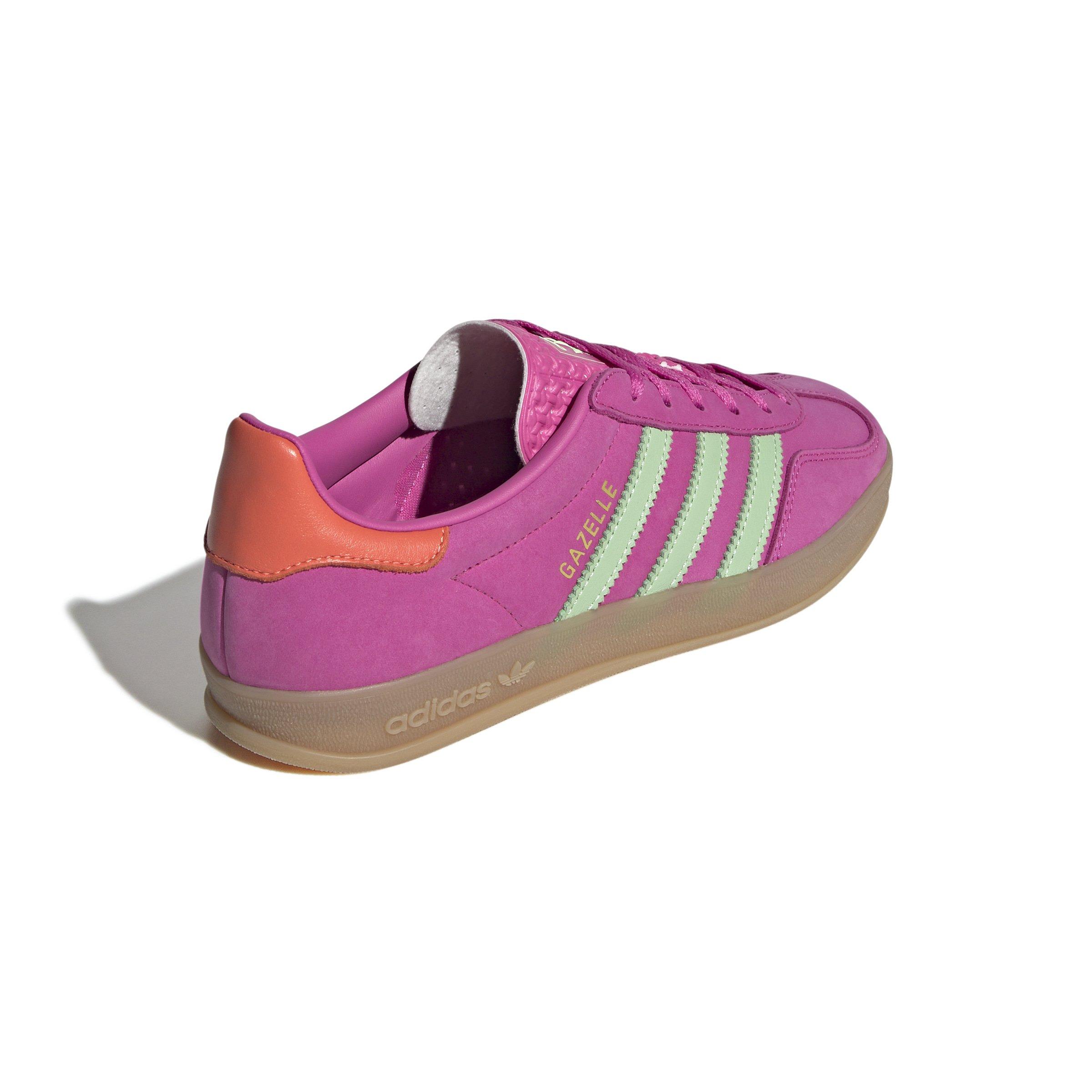 adidas Originals Gazelle "Semi Lucid Fuchsia/Semi Green Spark/Signal Coral" Women's Shoe - FUCHSIA/GREEN/CORAL Thumbnail View 4