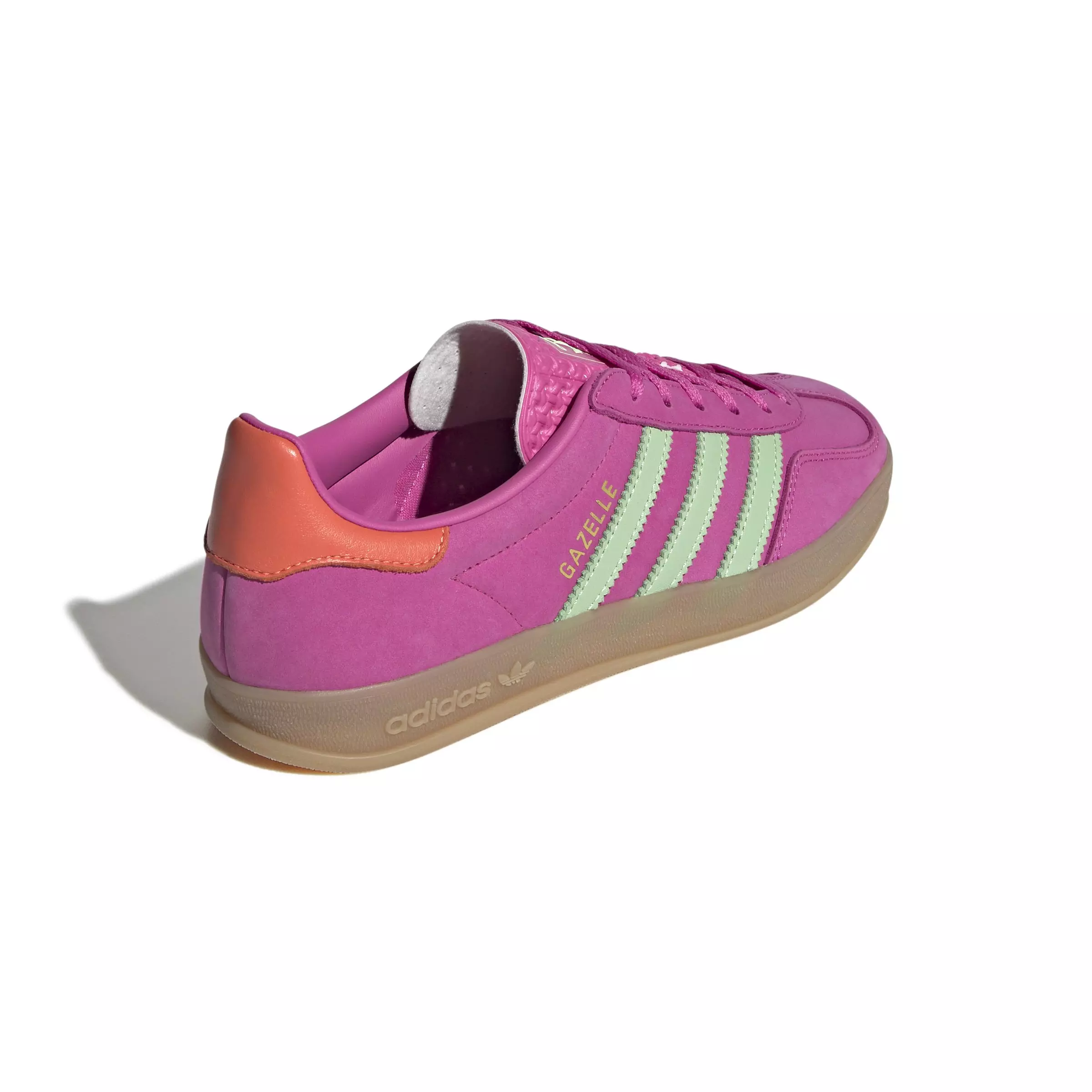adidas Originals Gazelle "Semi Lucid Fuchsia/Semi Green Spark/Signal Coral" Women's Shoe - FUCHSIA/GREEN/CORAL