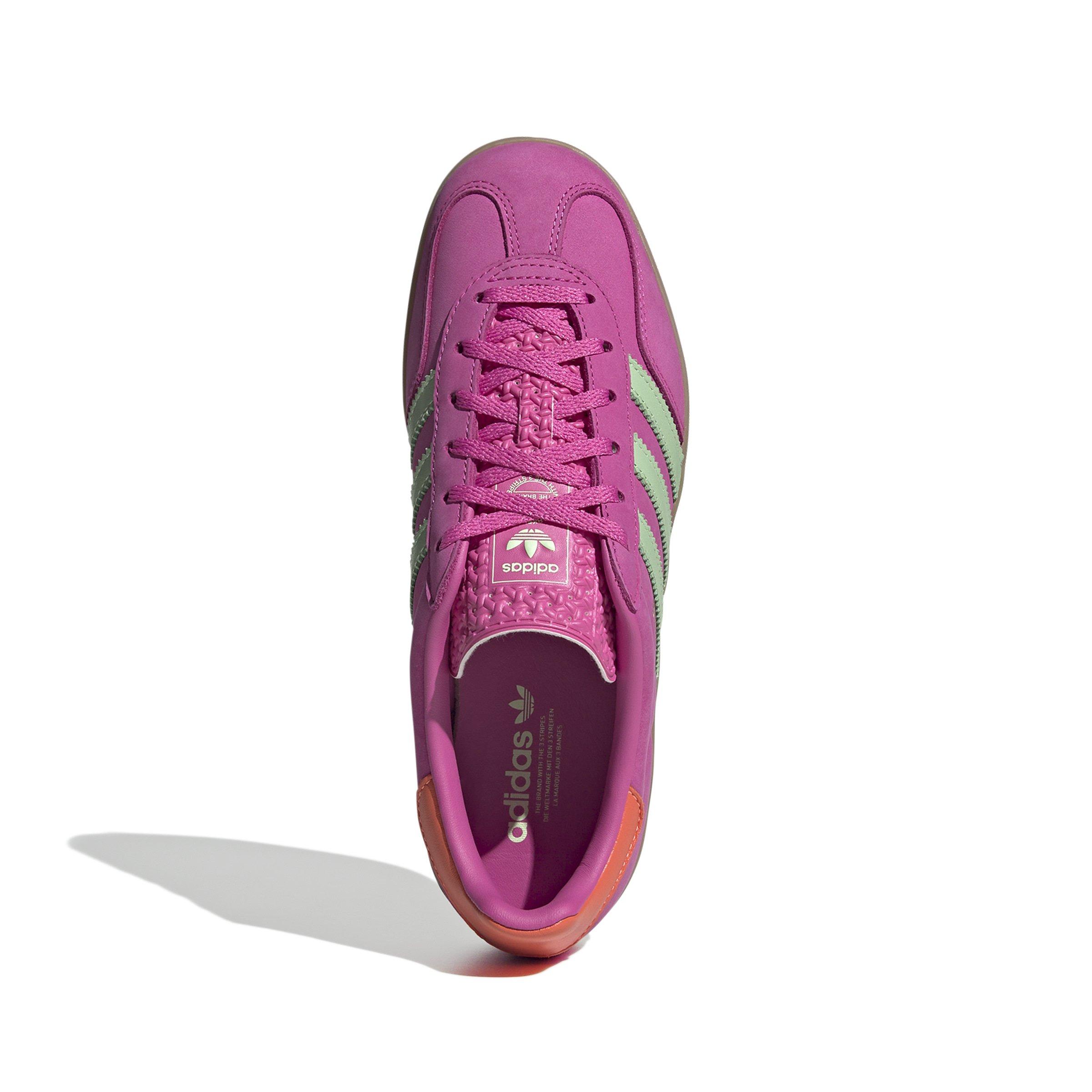 adidas Originals Gazelle "Semi Lucid Fuchsia/Semi Green Spark/Signal Coral" Women's Shoe - FUCHSIA/GREEN/CORAL Thumbnail View 5
