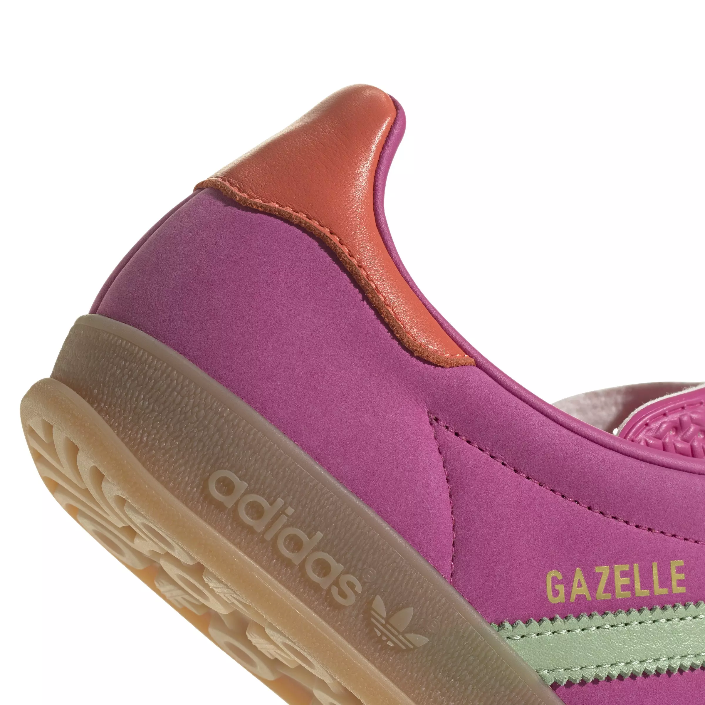adidas Originals Gazelle "Semi Lucid Fuchsia/Semi Green Spark/Signal Coral" Women's Shoe - FUCHSIA/GREEN/CORAL